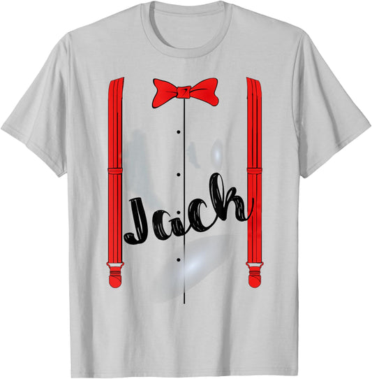 Jack & Jill For a Duo Matching Couple Halloween Costume 1/2 T-Shirt - T-Shirt | Ash