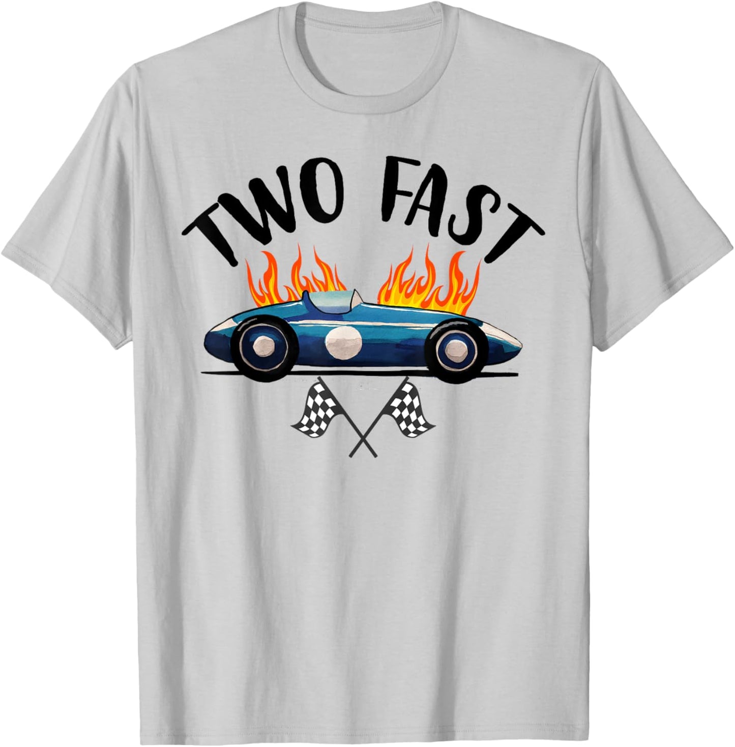 2nd Birthday Two Fast Race Car Second Bday Party Family T-Shirt - T-Shirt | Ash