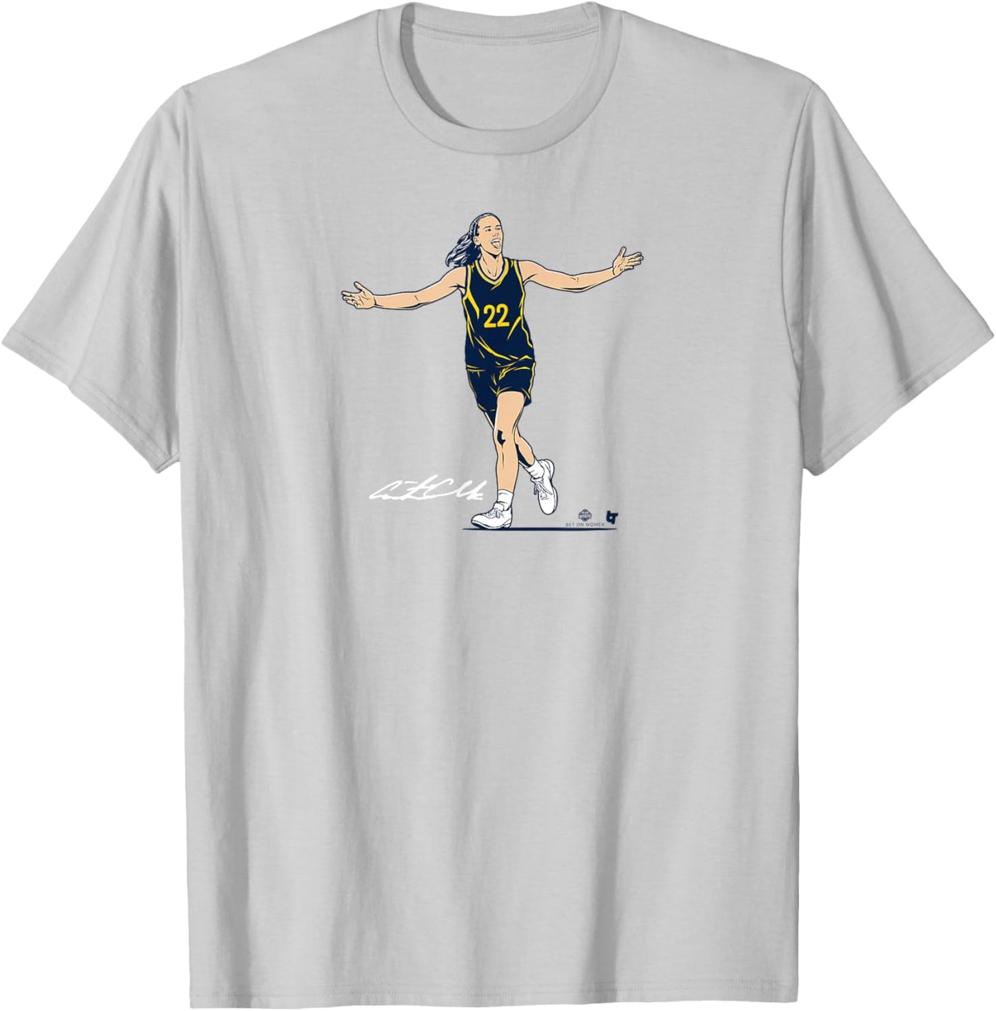 Caitlin Clark: Superstar Pose - Indiana Basketball T-Shirt - T-Shirt | Ash