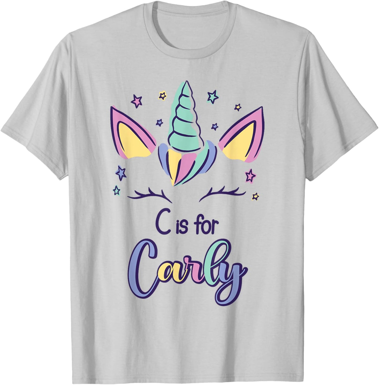 First Name Carly Personalized C Is For Carly T-Shirt - T-Shirt | Ash