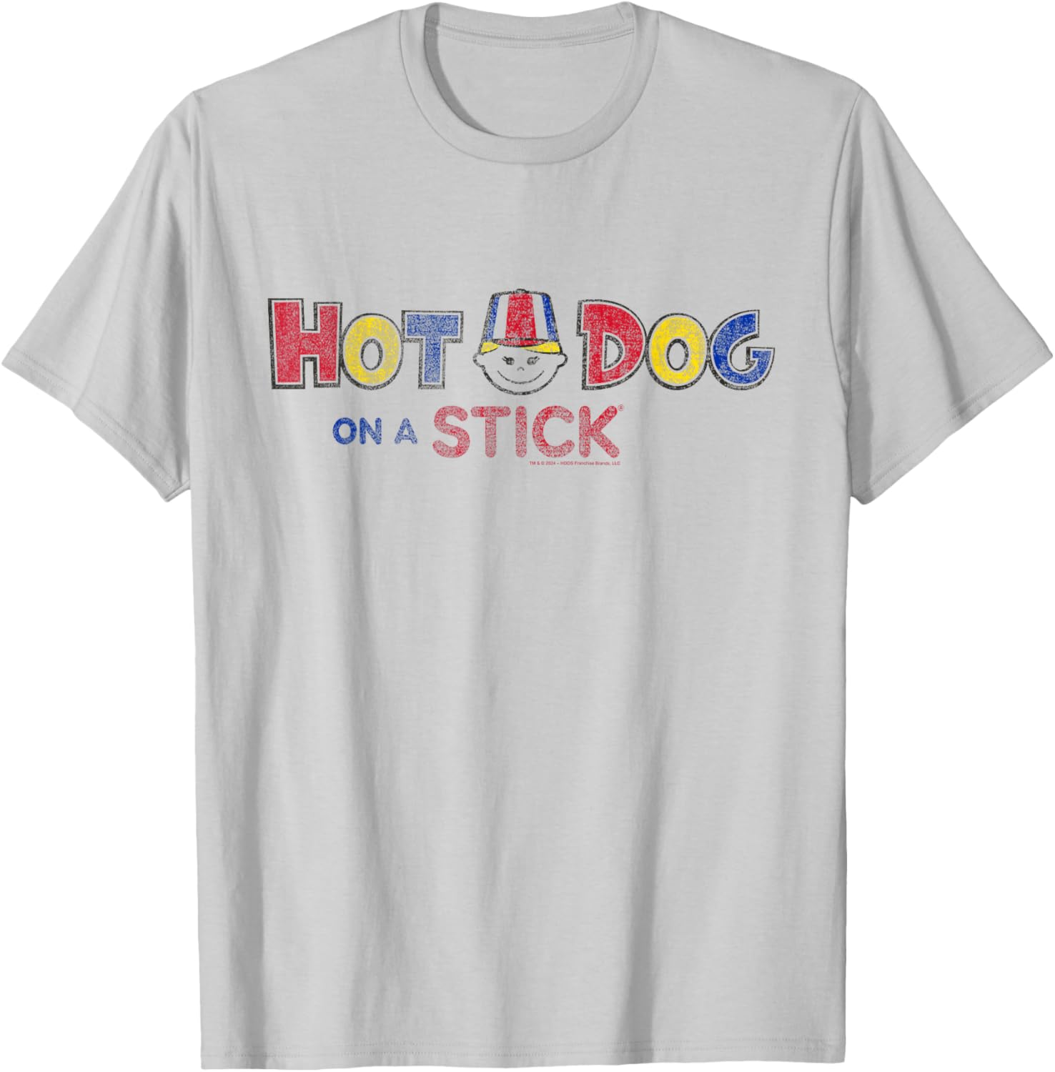 Hot Dog on a Stick Vintage Distressed American Fast Food T-Shirt - T-Shirt | Ash