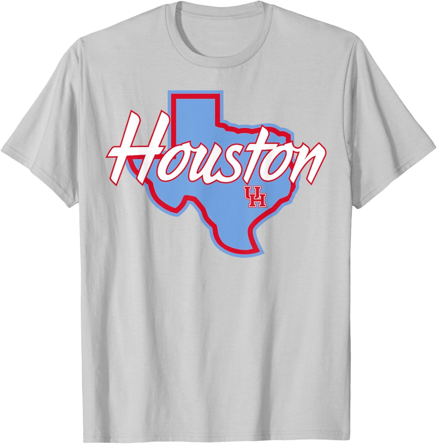 University of Houston | Houston Blue Collection State Icon T-Shirt - T-Shirt | Ash