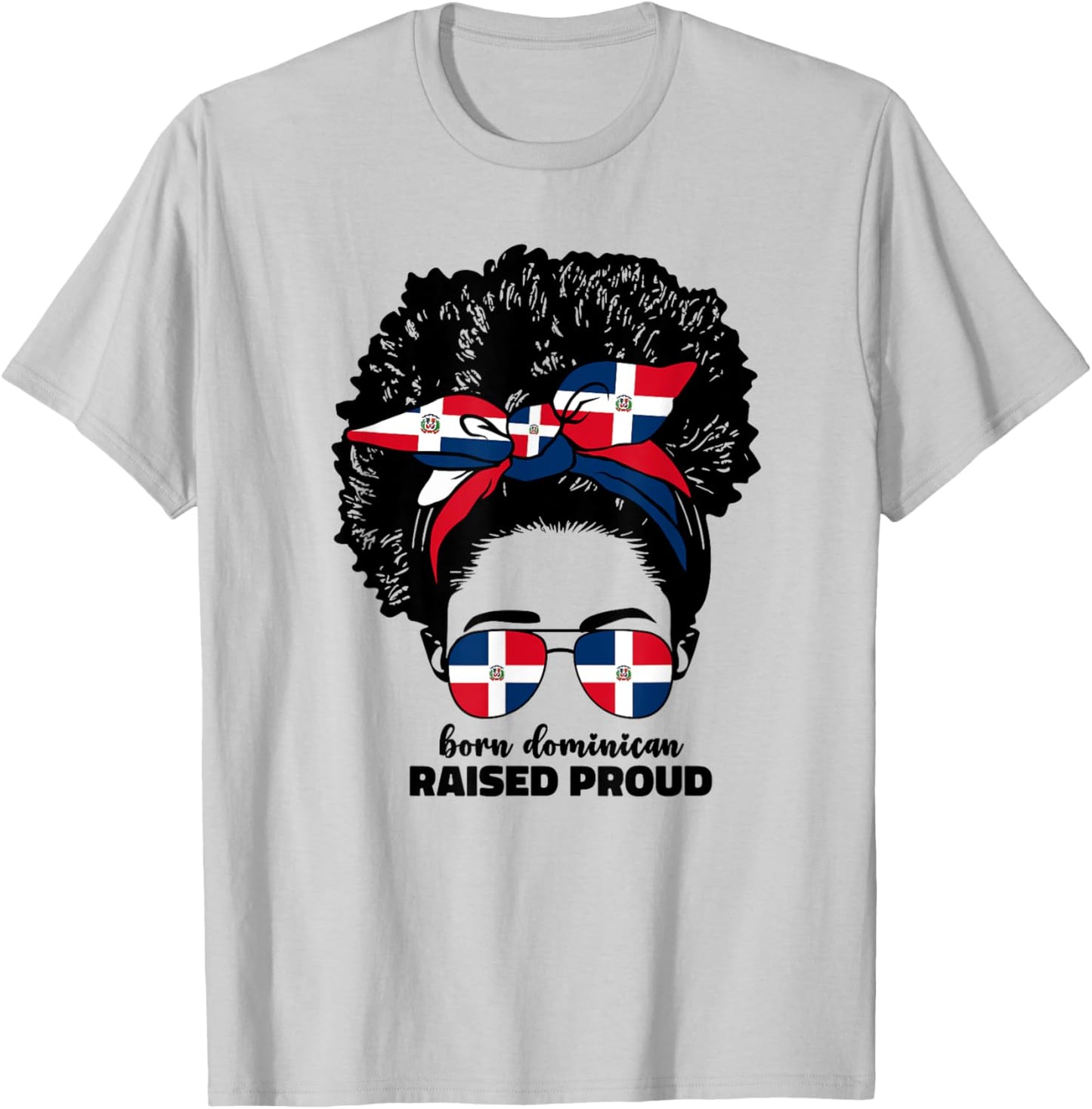 Dominicana Dominican Girl Girls Republic Dominicana Afro T-Shirt - T-Shirt | Ash