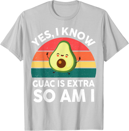 Yes, I Know Guac Is Extra Avocado-Shirt Boy Girl Toddler T-Shirt - T-Shirt | Ash