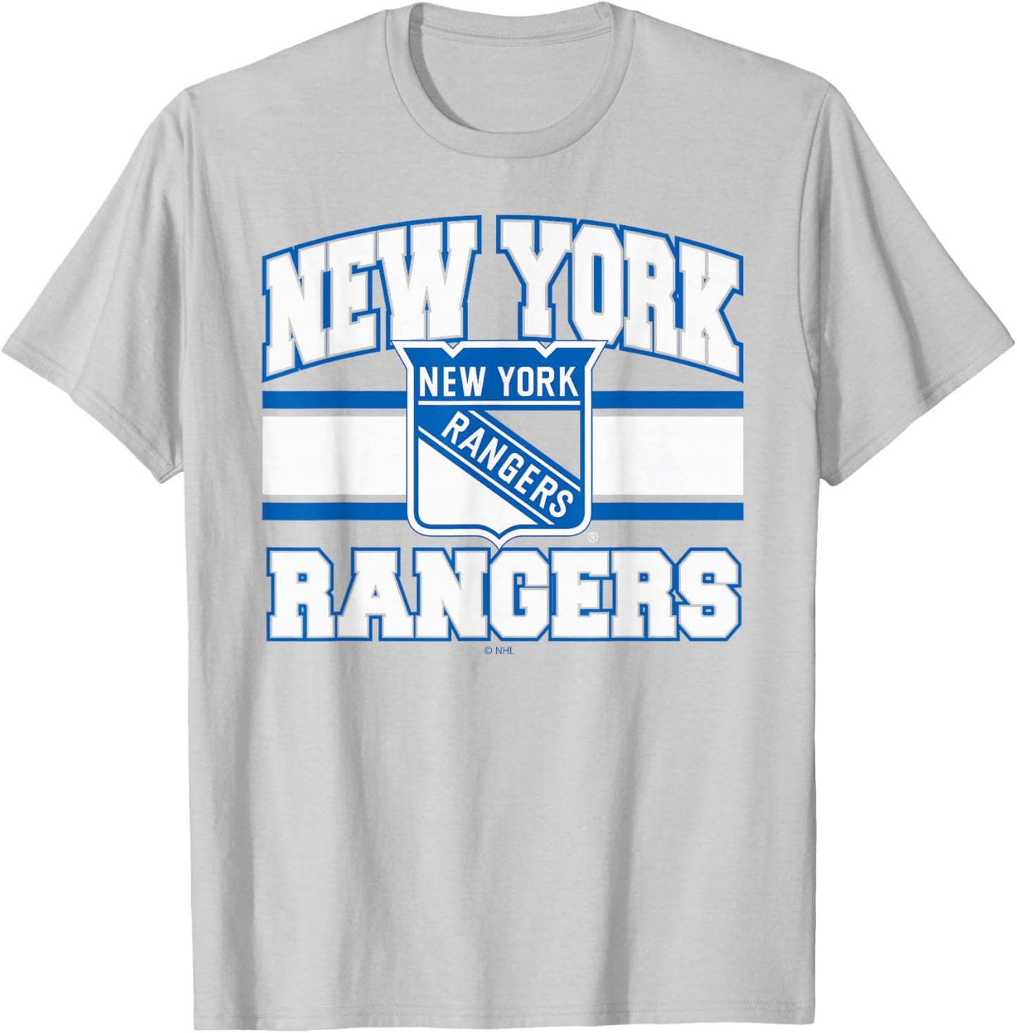 New York Rangers Stripe Red Officially Licensed T-Shirt - T-Shirt | Ash