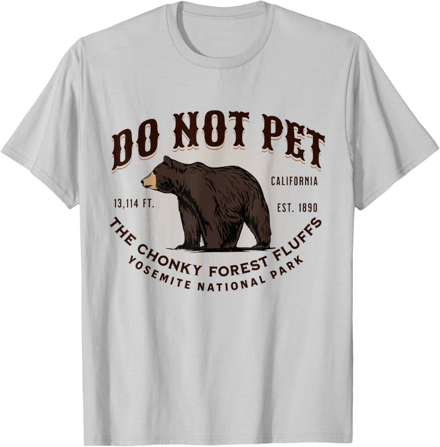 Yosemite National Park Black Bear Funny Souvenir T-Shirt - T-Shirt | Ash