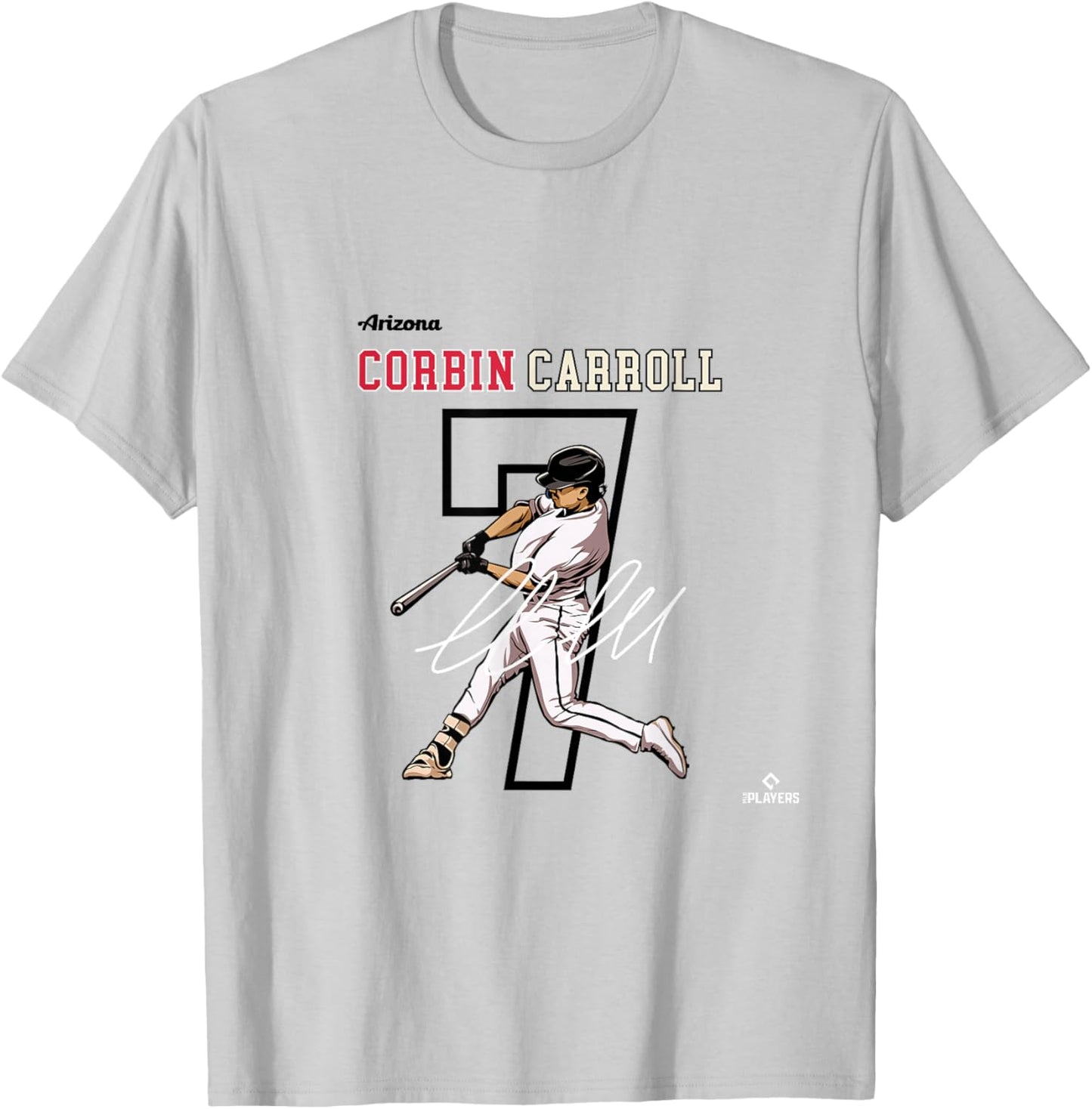 Corbin Carroll | Arizona Baseball Players | MLBCCA3005 T-Shirt - T-Shirt | Ash