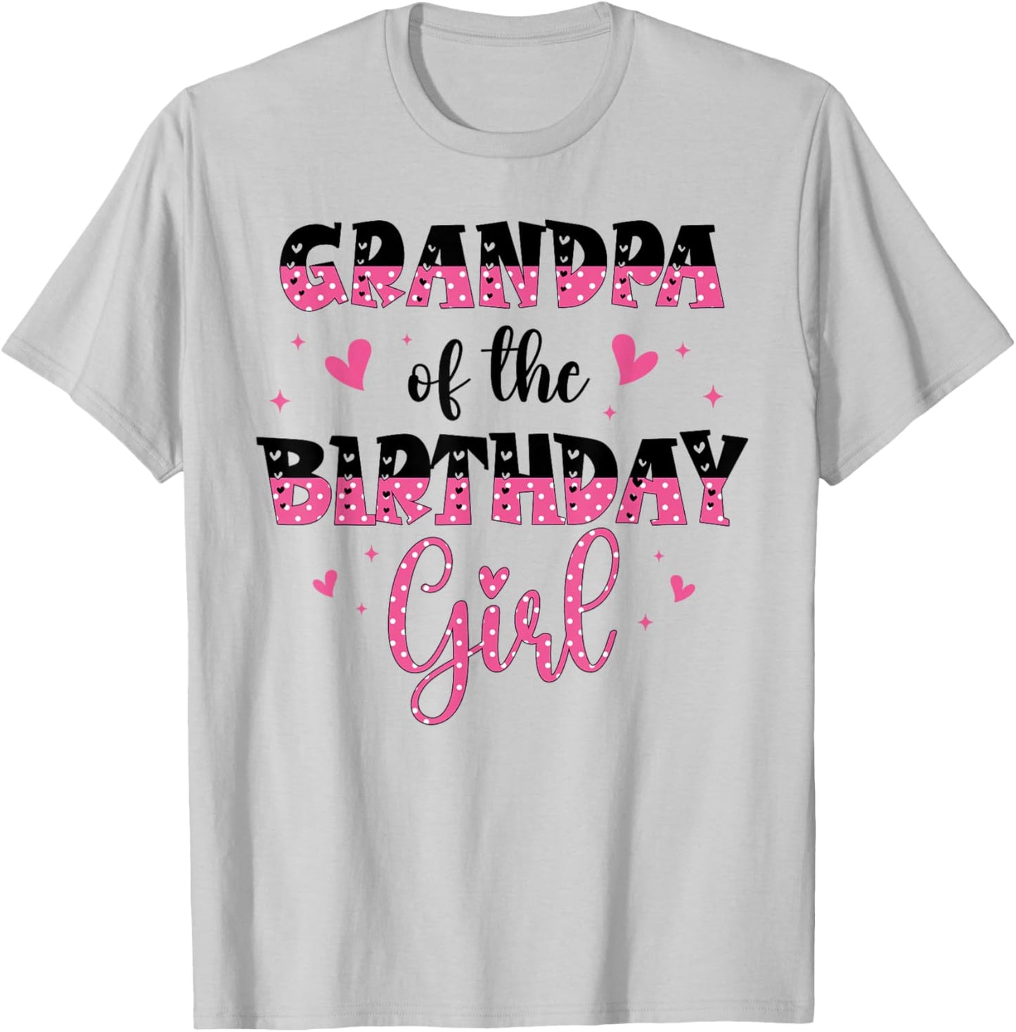Grandpa of The Birthday Girl Family Matching Bday Party Kids T-Shirt - T-Shirt | Ash