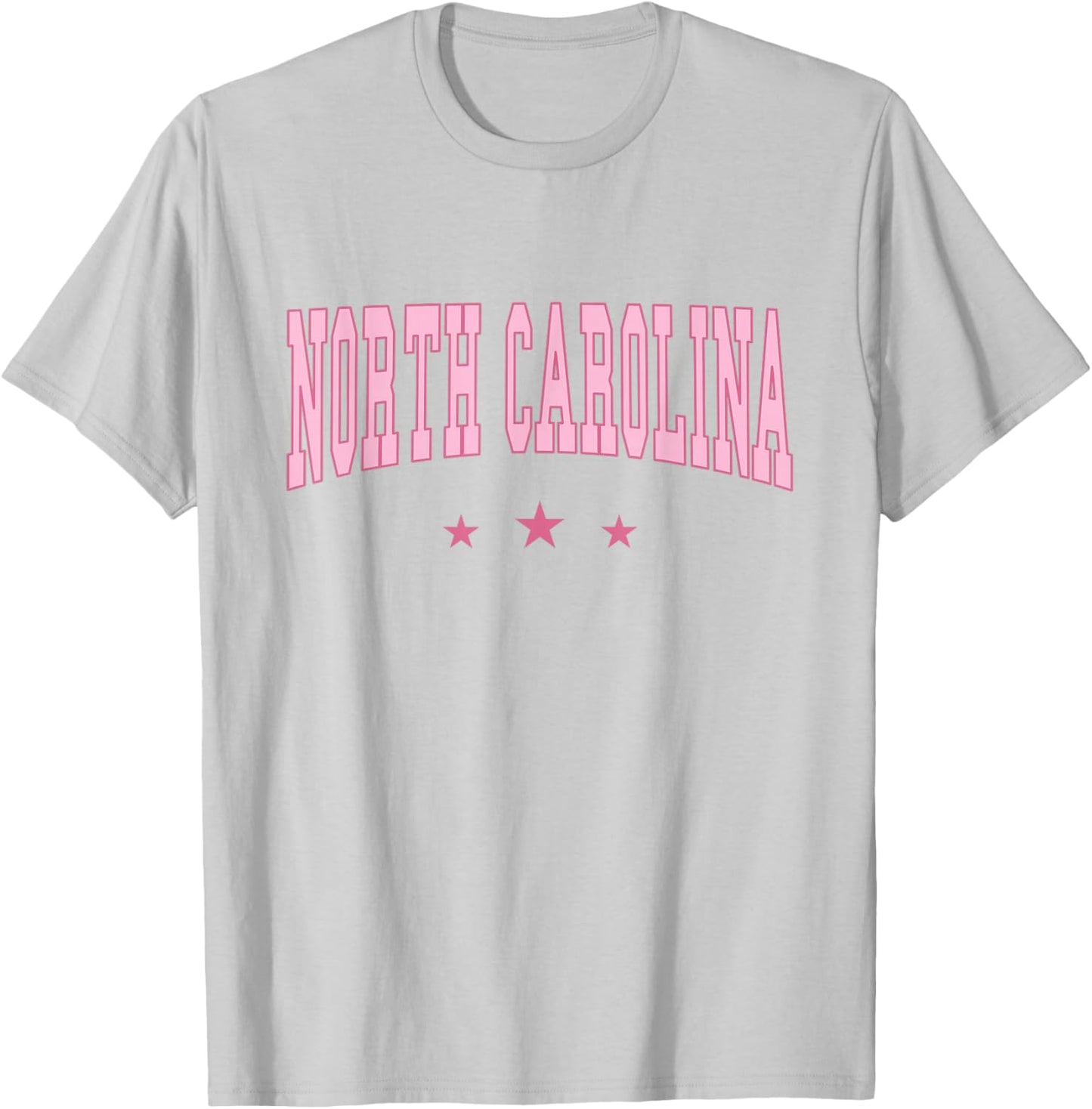 North Carolina - Varsity Pink - Throwback Design - Classic T-Shirt - T-Shirt | Ash