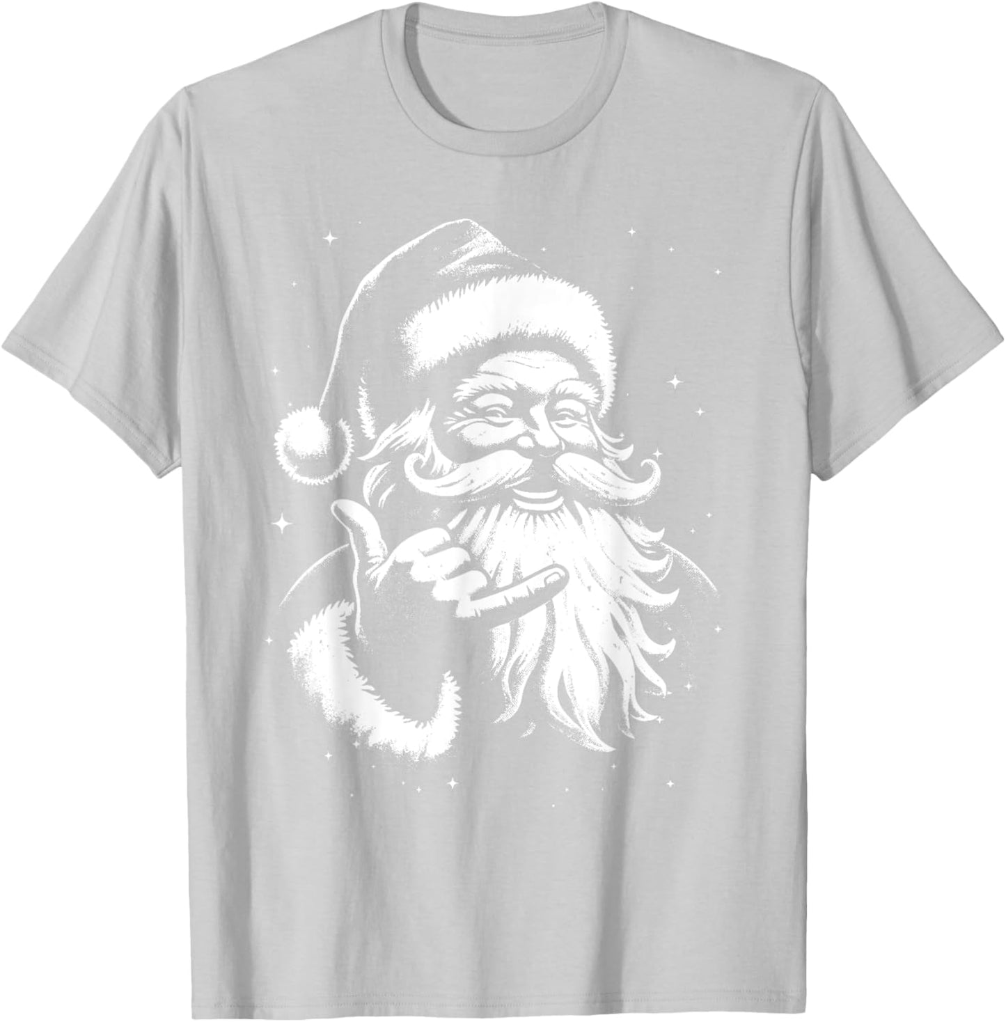Retro Rad Christmas Mele Kalikimaka Santa Shaka Hawaii Surf T-Shirt - T-Shirt | Ash