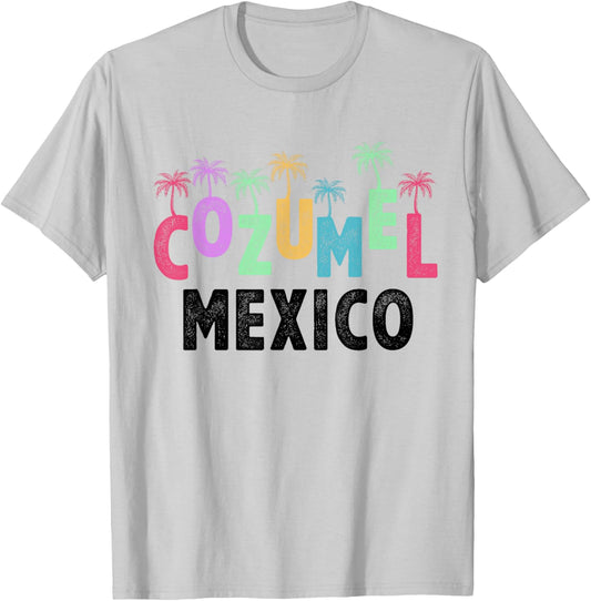 Cozumel Mexico Souvenir Vacation Travel Men Women Reminder T-Shirt - T-Shirt | Ash