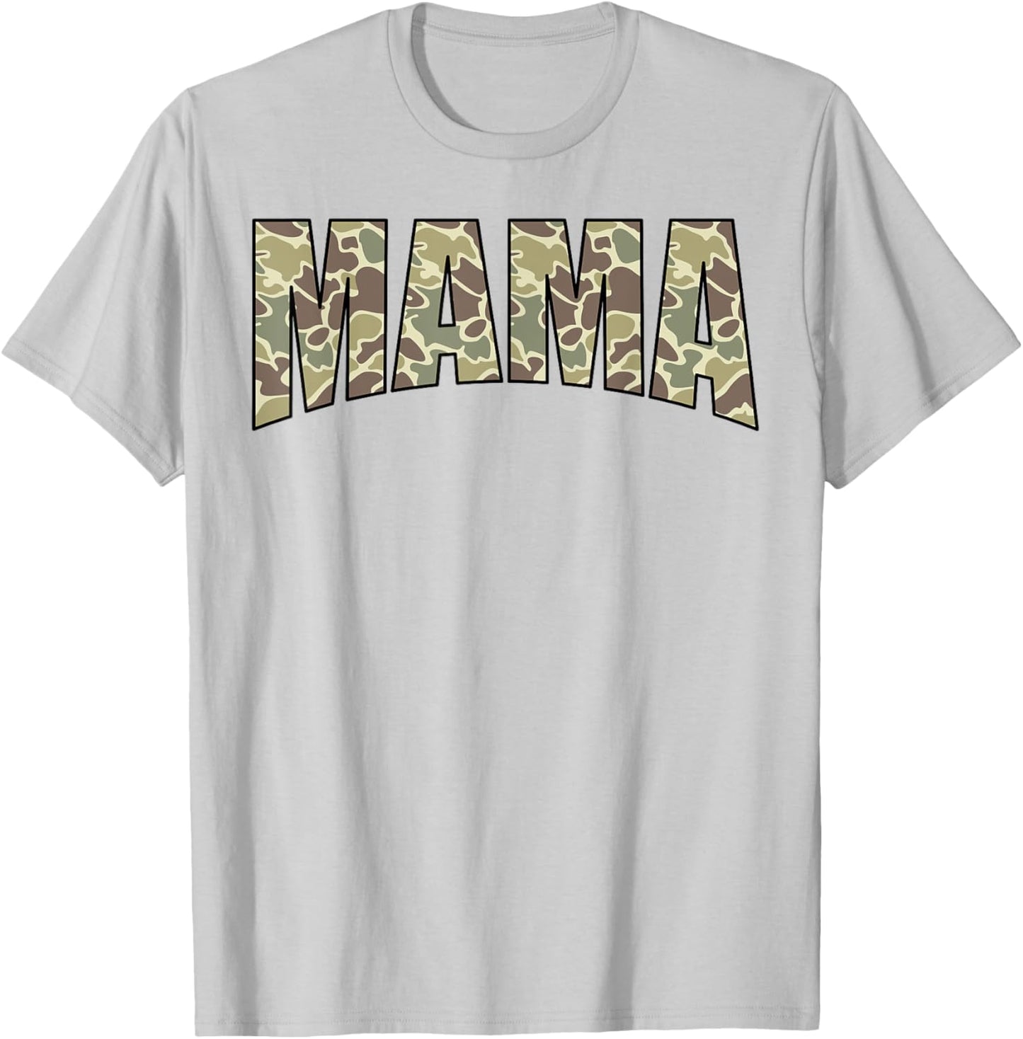 Vintage Mama Camo US Flag Old Camouflage Hunting Season T-Shirt - T-Shirt | Ash