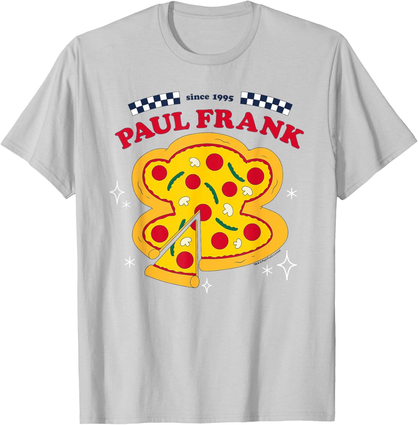 Paul Frank Julius The Monkey Face Pizza Since 1995 T-Shirt - T-Shirt | Ash