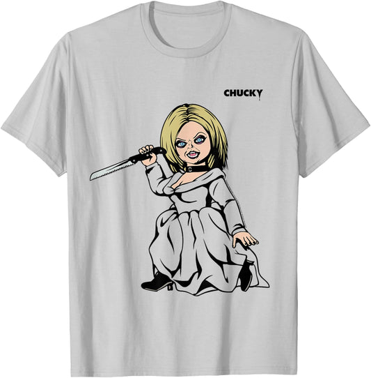 Chucky Tiffany Knife T-Shirt - T-Shirt | Ash