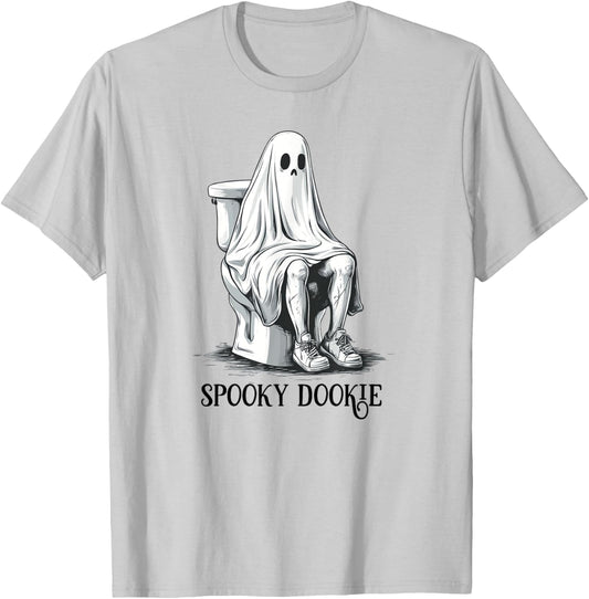 Funny Spooky Dookie Immature Halloween T-Shirt - T-Shirt | Ash