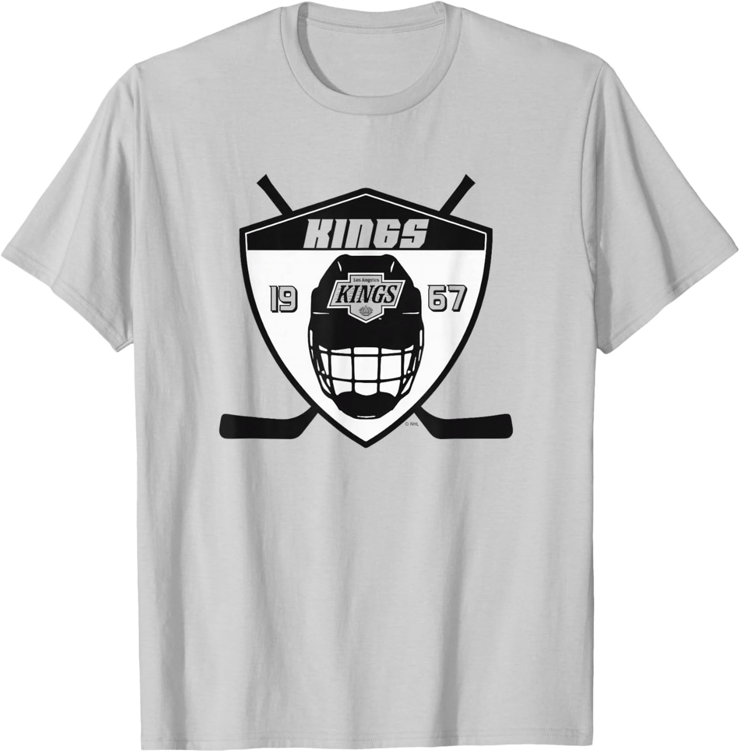 Los Angeles Kings Shield Gray Officially Licensed T-Shirt - T-Shirt | Ash