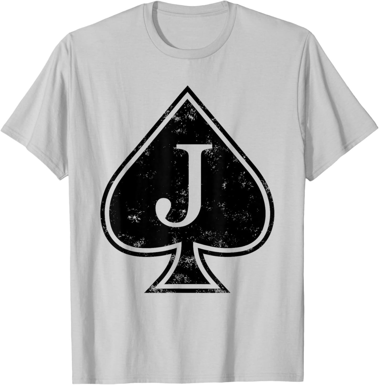 Blackjack Ace Spades Jack Playing Cards Casino Gambling T-Shirt - T-Shirt | Ash