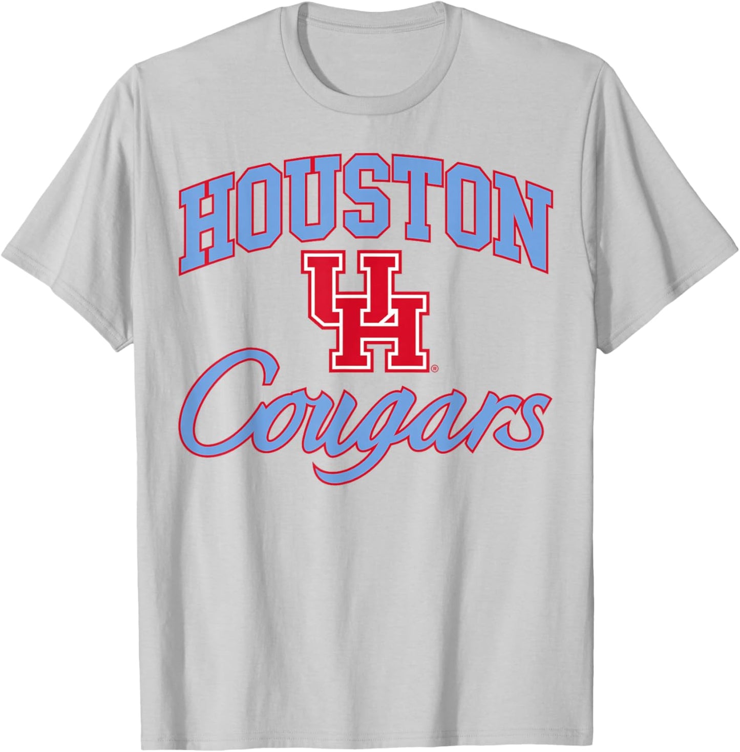 University of Houston | Houston Blue Collection Arch Script T-Shirt - T-Shirt | Ash