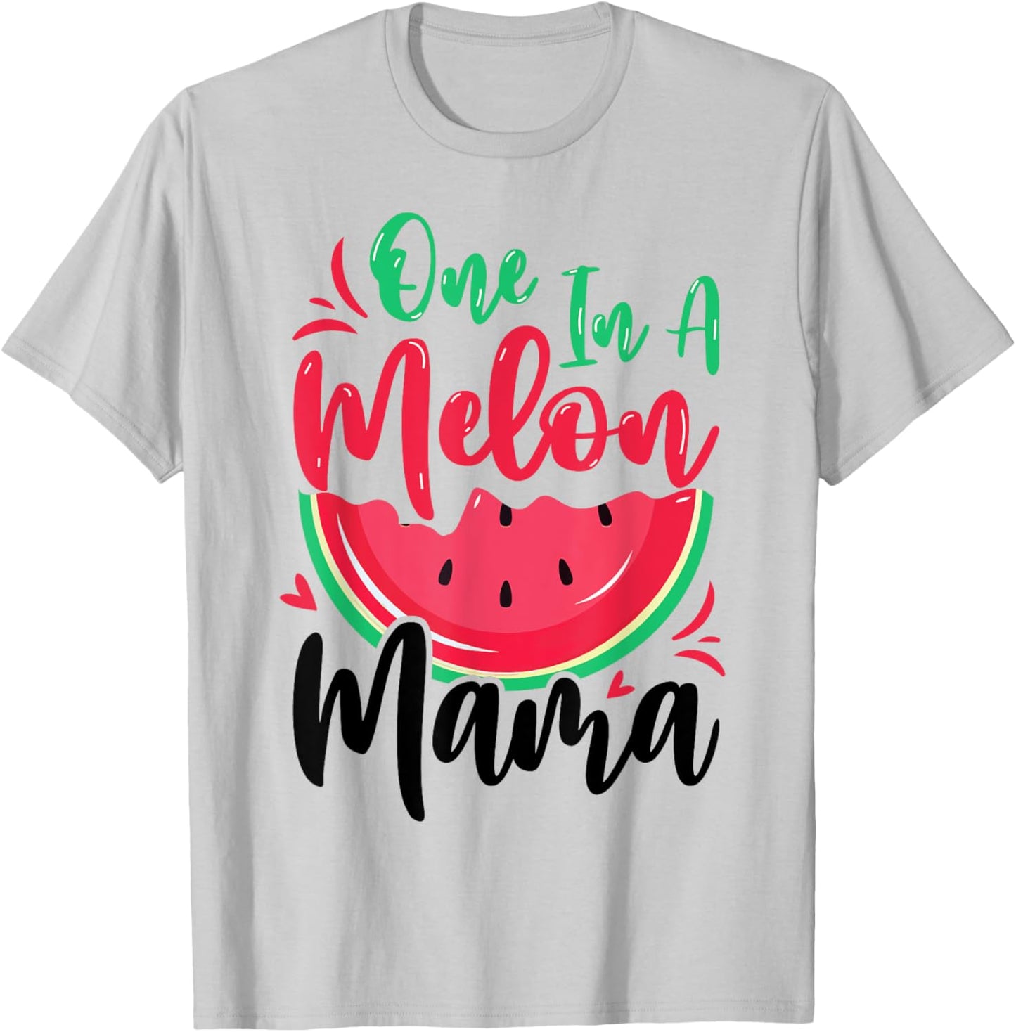 One in a Melon Mama Summer Birthday Party Matching Family T-Shirt - T-Shirt | Ash