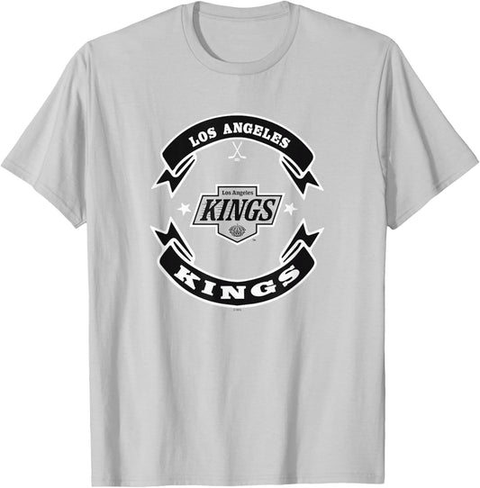 Los Angeles Kings Blaze Gray Officially Licensed T-Shirt - T-Shirt | Ash