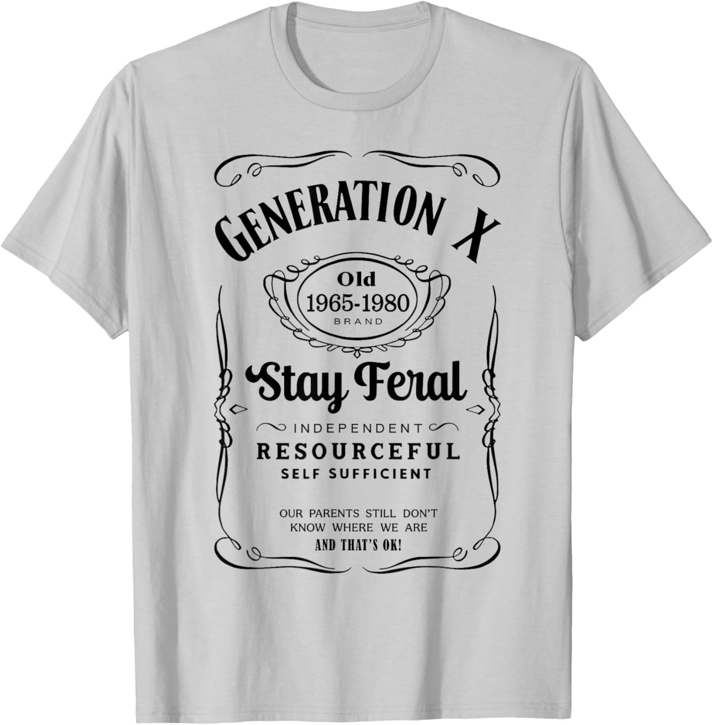 Generation X Stay Feral T-Shirt - T-Shirt | Ash