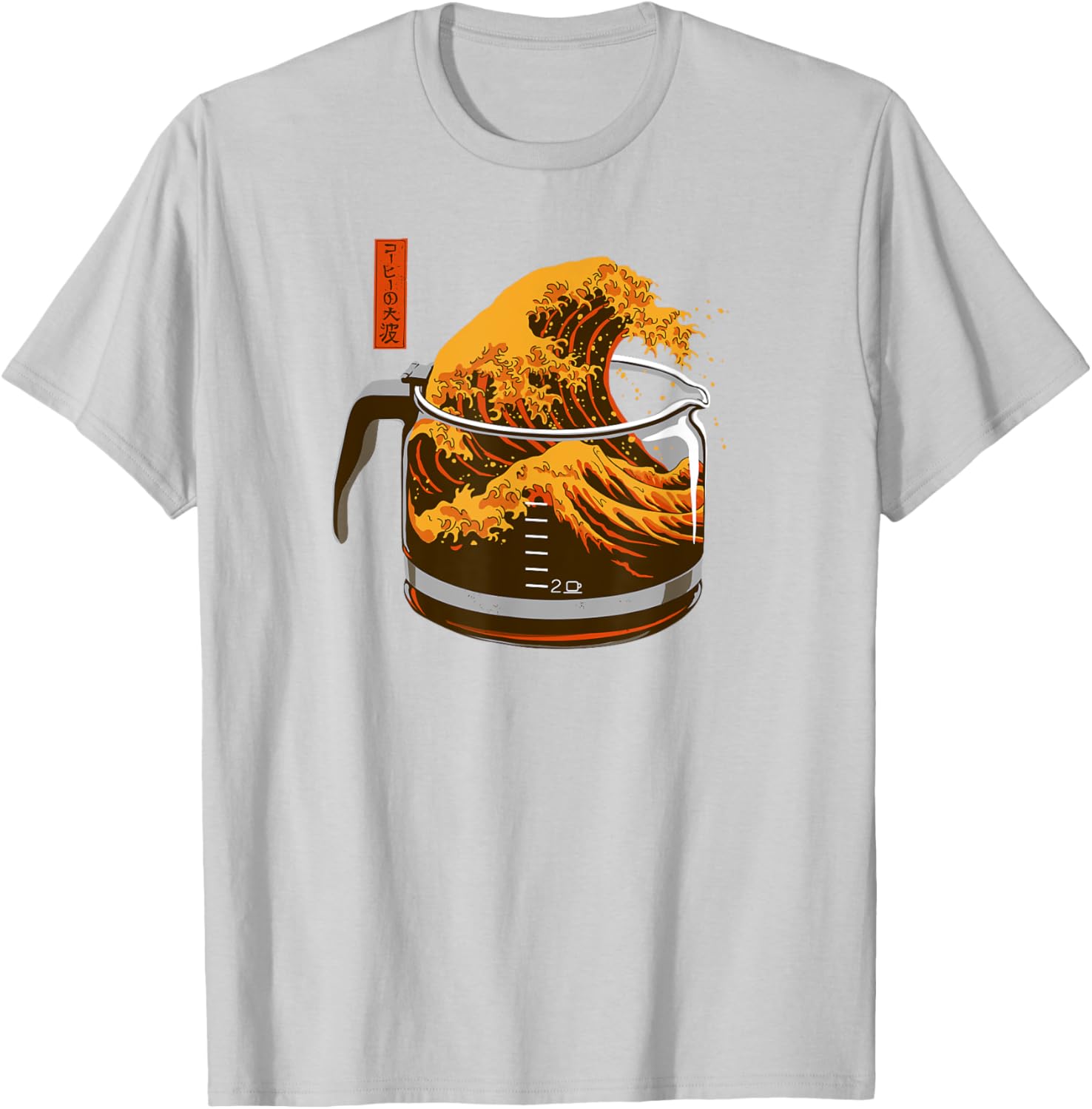 the Great Wave of Coffee light T-Shirt - T-Shirt | Ash