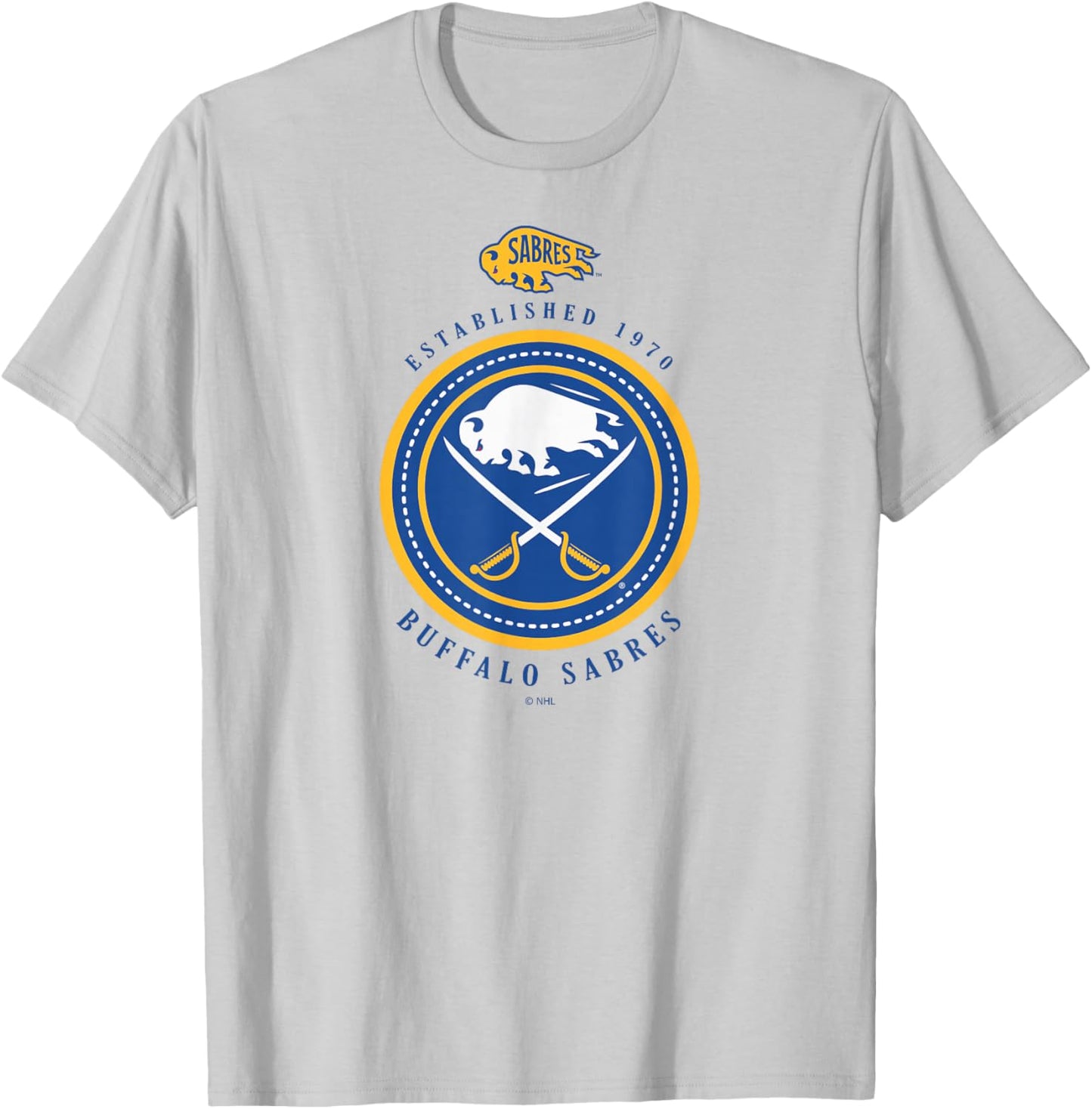 Buffalo Sabres Est 1970 Gray Officially Licensed T-Shirt - T-Shirt | Ash