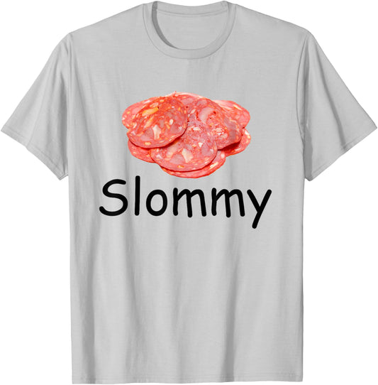 Slommy Salami Meme Gen Z Misspelled Weird Joke Funny Silly T-Shirt - T-Shirt | Ash