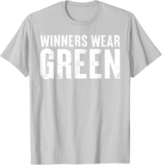 Winners Wear Green Color War Game Wear Team Spirit Camp T-Shirt - T-Shirt | Ash