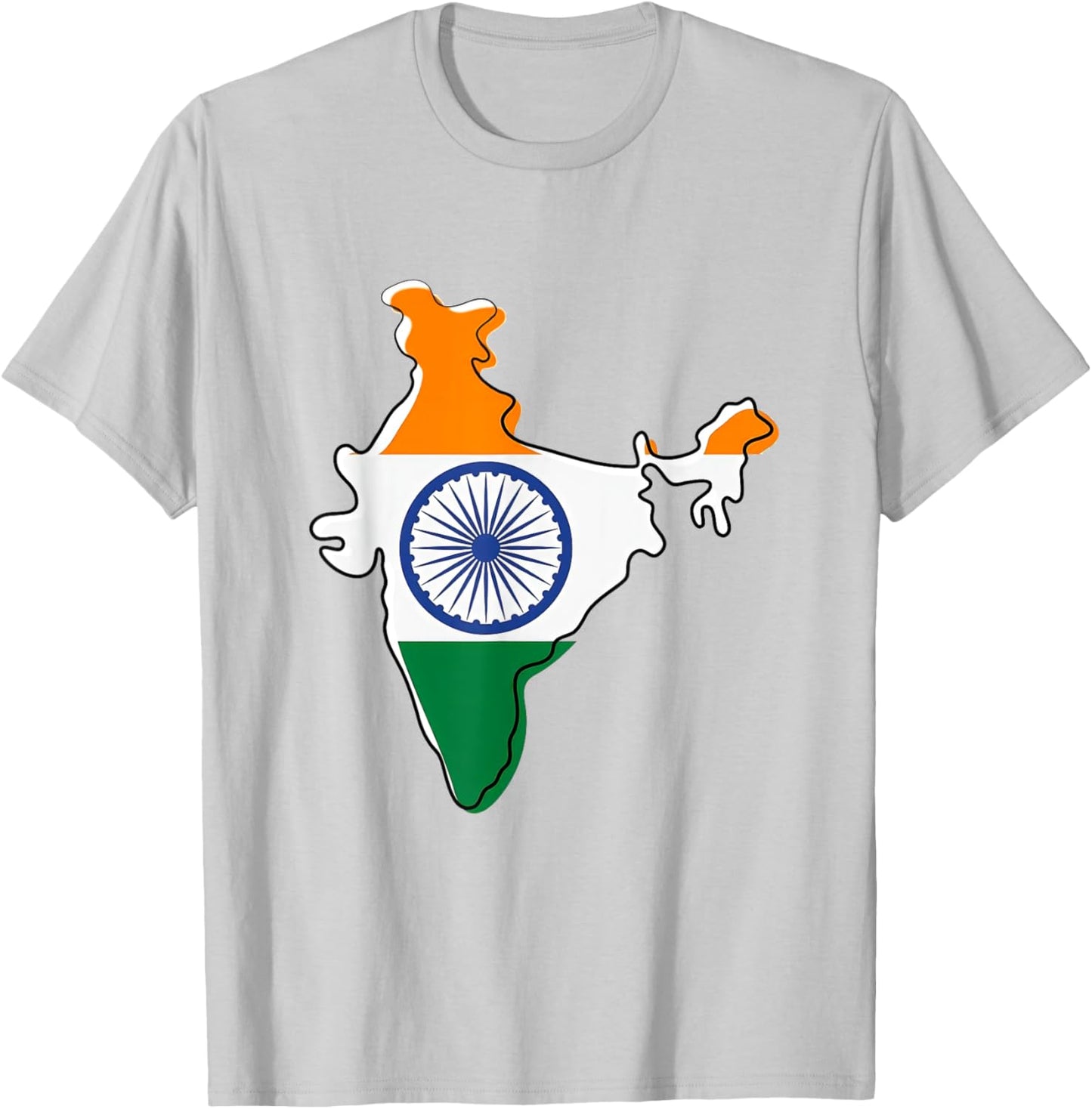 India , India flag , Indian flag, indian maps T-Shirt - T-Shirt | Ash