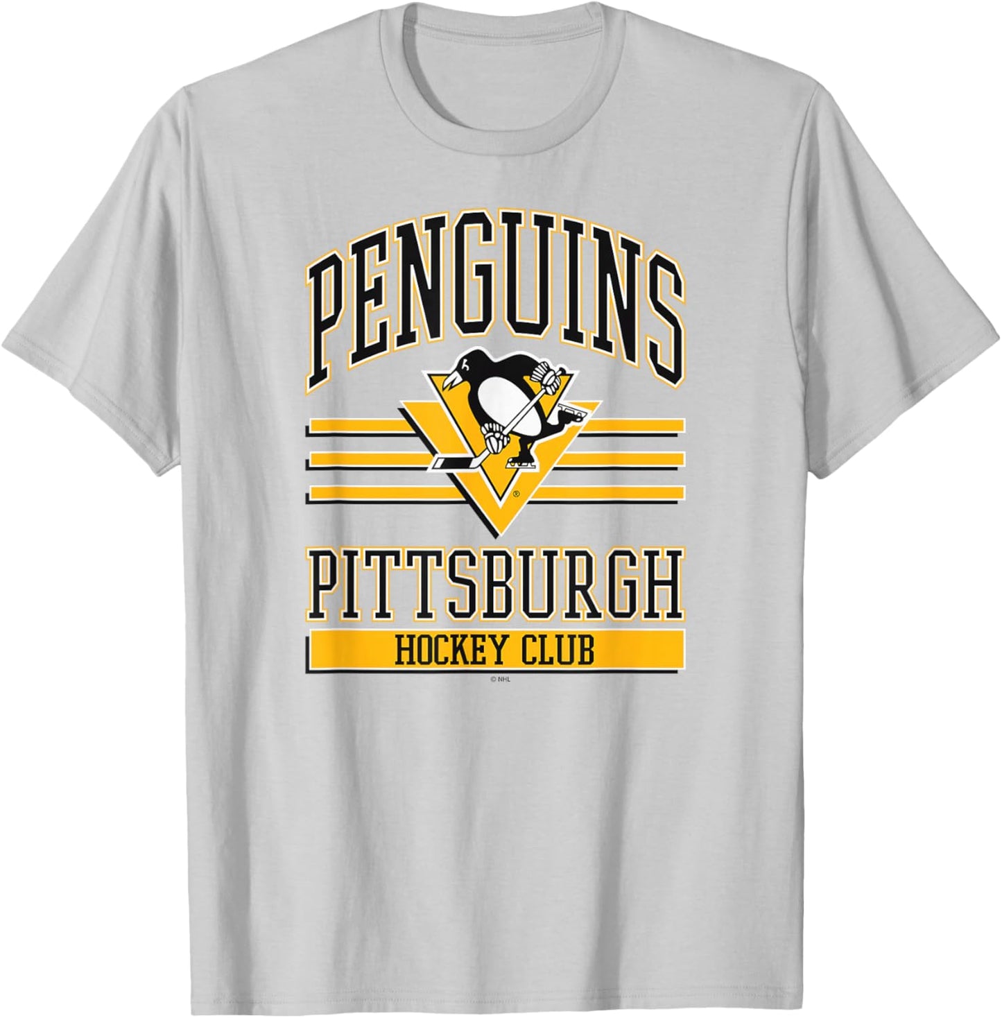 Pittsburgh Penguins Hockey Club Gray Officially Licensed T-Shirt - T-Shirt | Ash