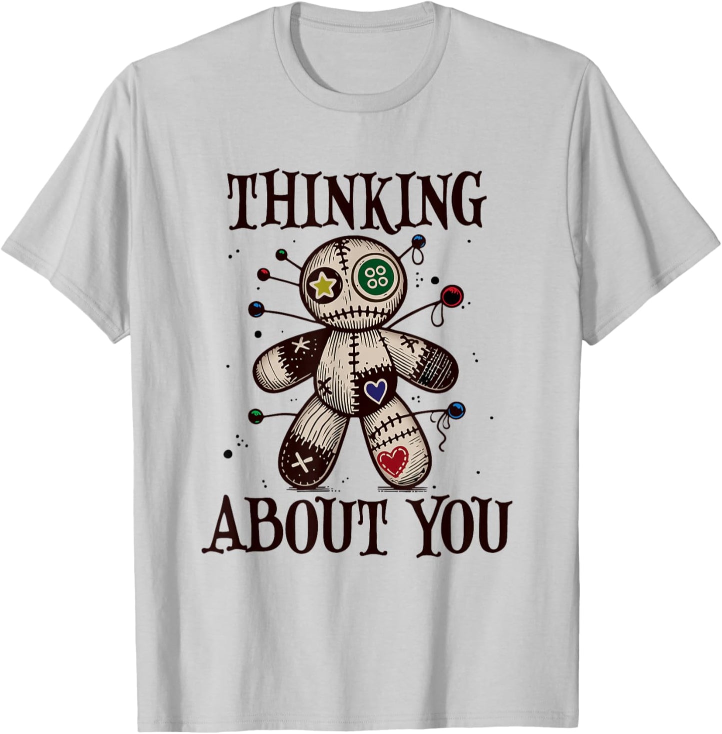 Thinking about you, Voodoo Doll T-Shirt - T-Shirt | Ash