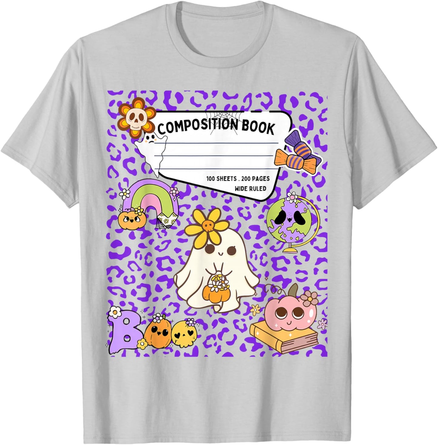 Composition Notebook Costume Matching Group Halloween School T-Shirt - T-Shirt | Ash