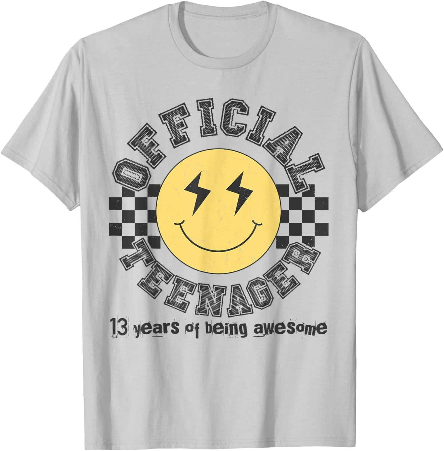 Official Teenager 13 Years Of Being Awesome 13th Birthday T-Shirt - T-Shirt | Ash