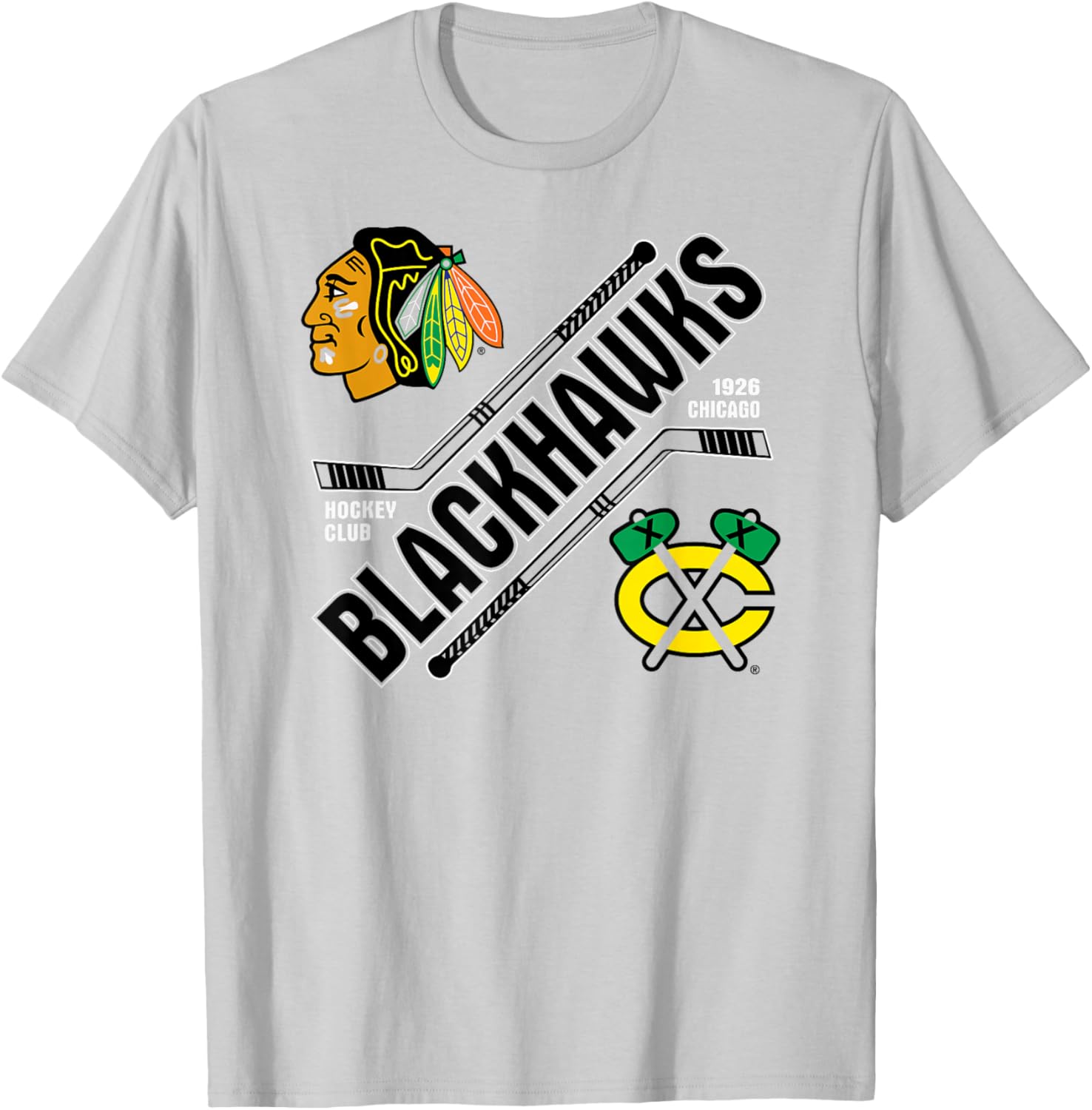 Chicago Blackhawks Force Red Officially Licensed T-Shirt - T-Shirt | Ash