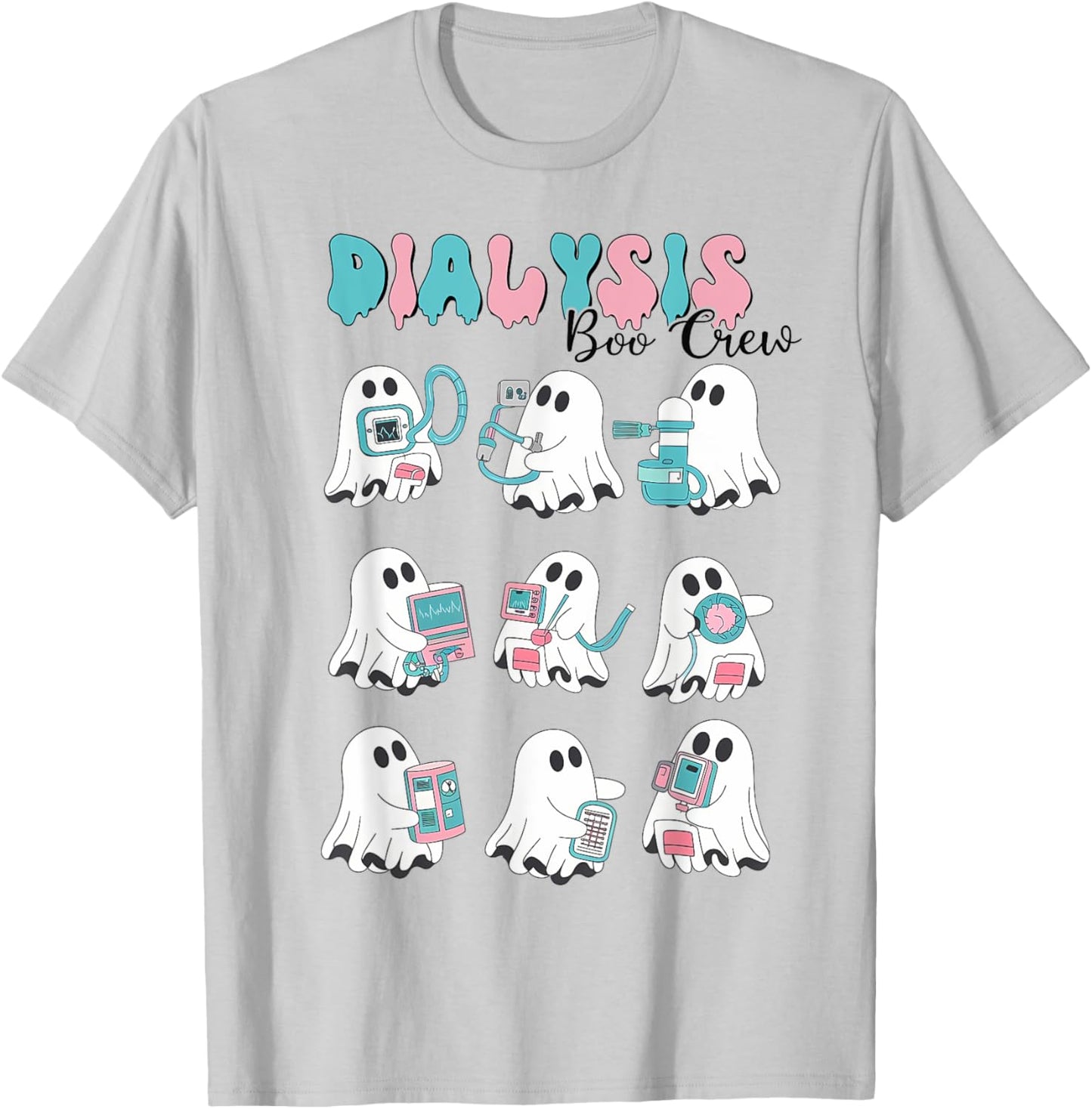 Dialysis tech Dialysis nurse Halloween Dialysis Boo Crew T-Shirt - T-Shirt | Ash