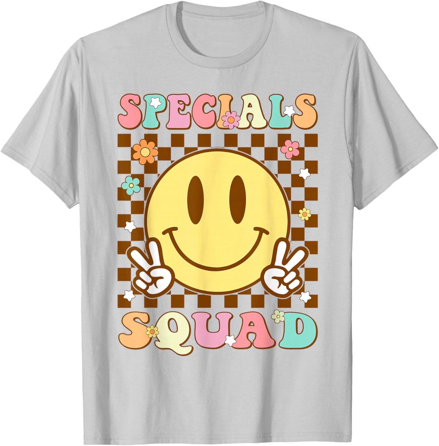 Specials Squad Smile Face Special Education Teachers T-Shirt - T-Shirt | Ash