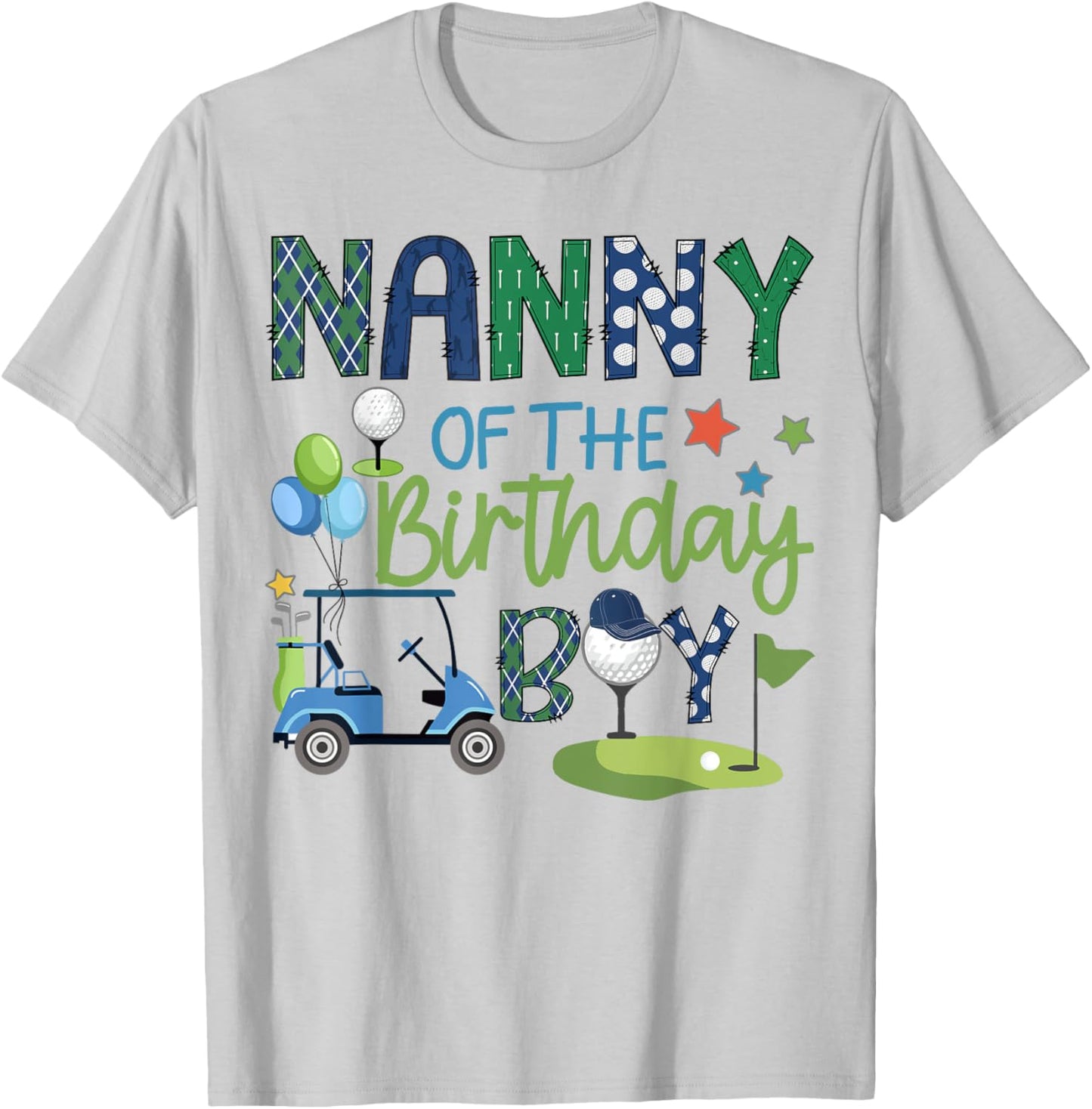Nanny Of The Birthday Boy Hole in One Golf Sport T-Shirt - T-Shirt | Ash