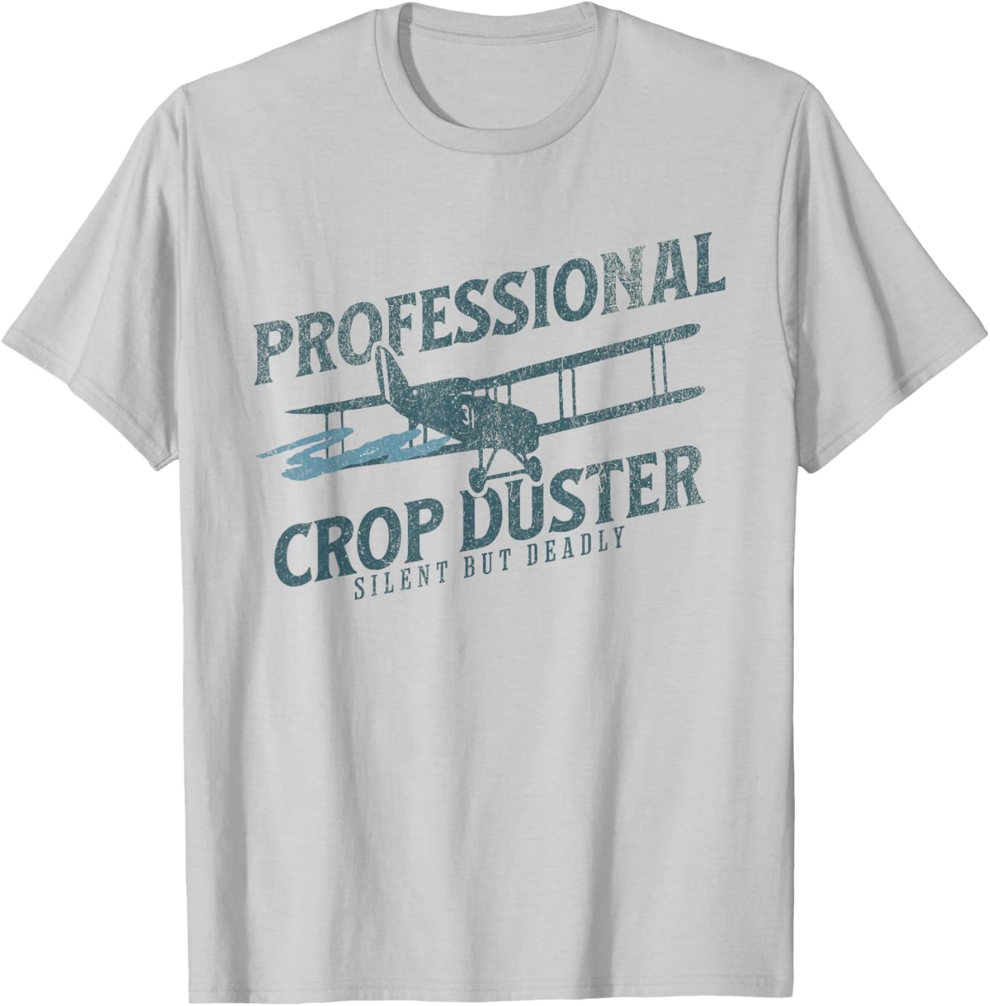 Funny Fart Joke - Professional Crop Duster T-Shirt - T-Shirt | Ash