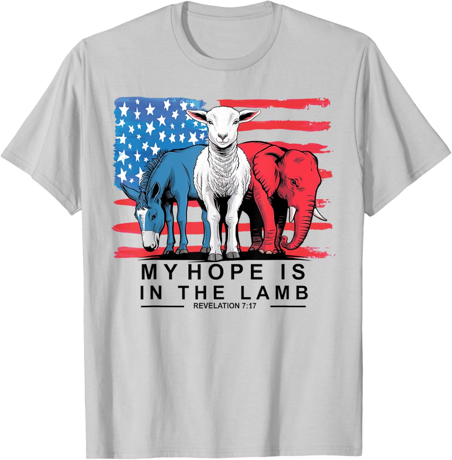 My Hope Is In The Lamb Christian Political Jesus 2024 T-Shirt - T-Shirt | Ash