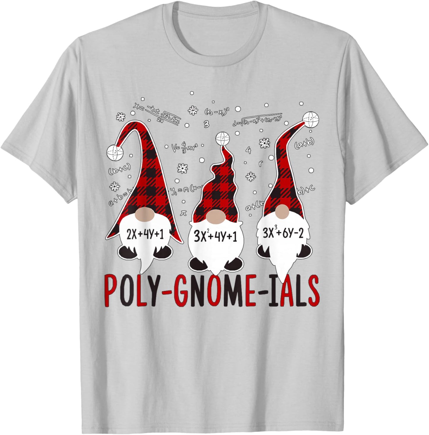 Fun Polynomial Calculus Algebra Poly-Gnome-ials Math Teacher T-Shirt - T-Shirt | Ash