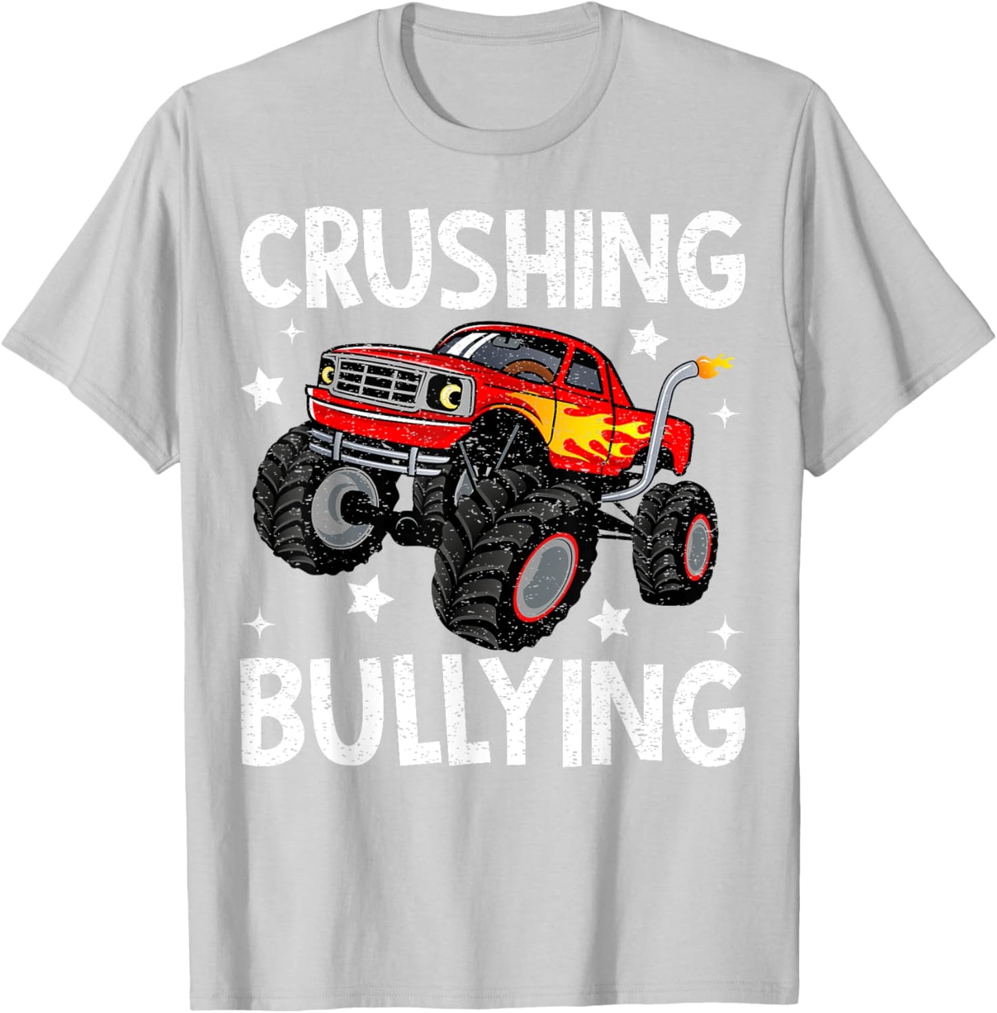 Crushing Bullying Monster Truck Kids Unity Day Orange T-Shirt - T-Shirt | Ash