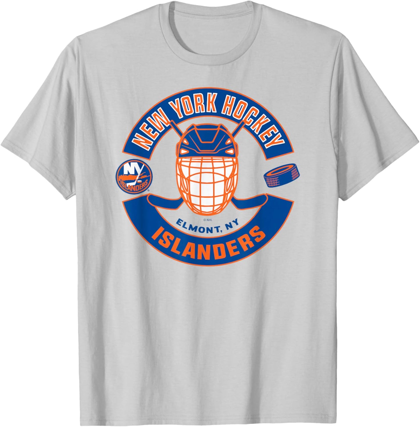 New York Islanders Mask Heather Gray Officially Licensed T-Shirt - T-Shirt | Ash