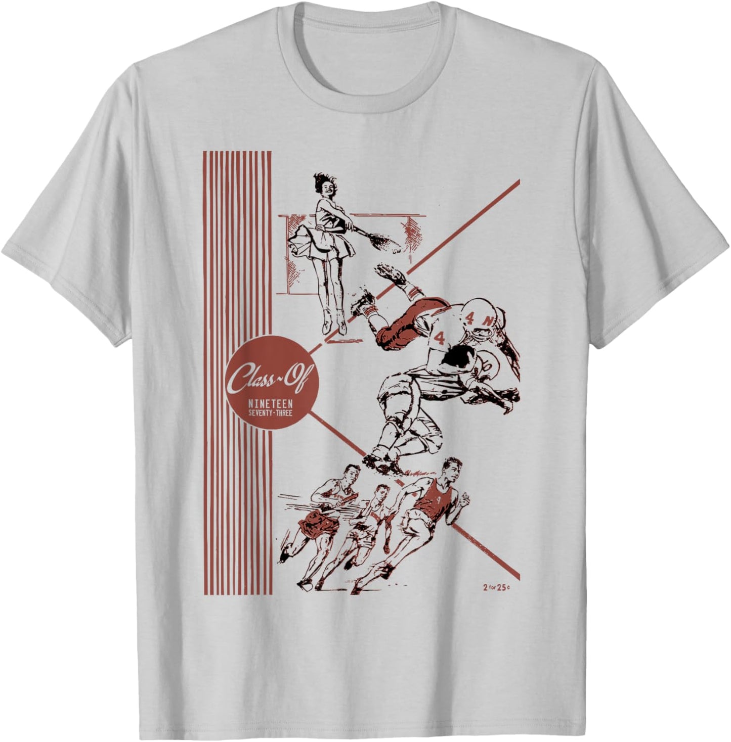 Class of 1973 Old School Retro Vintage Nostalgia Gen X Best T-Shirt - T-Shirt | Ash
