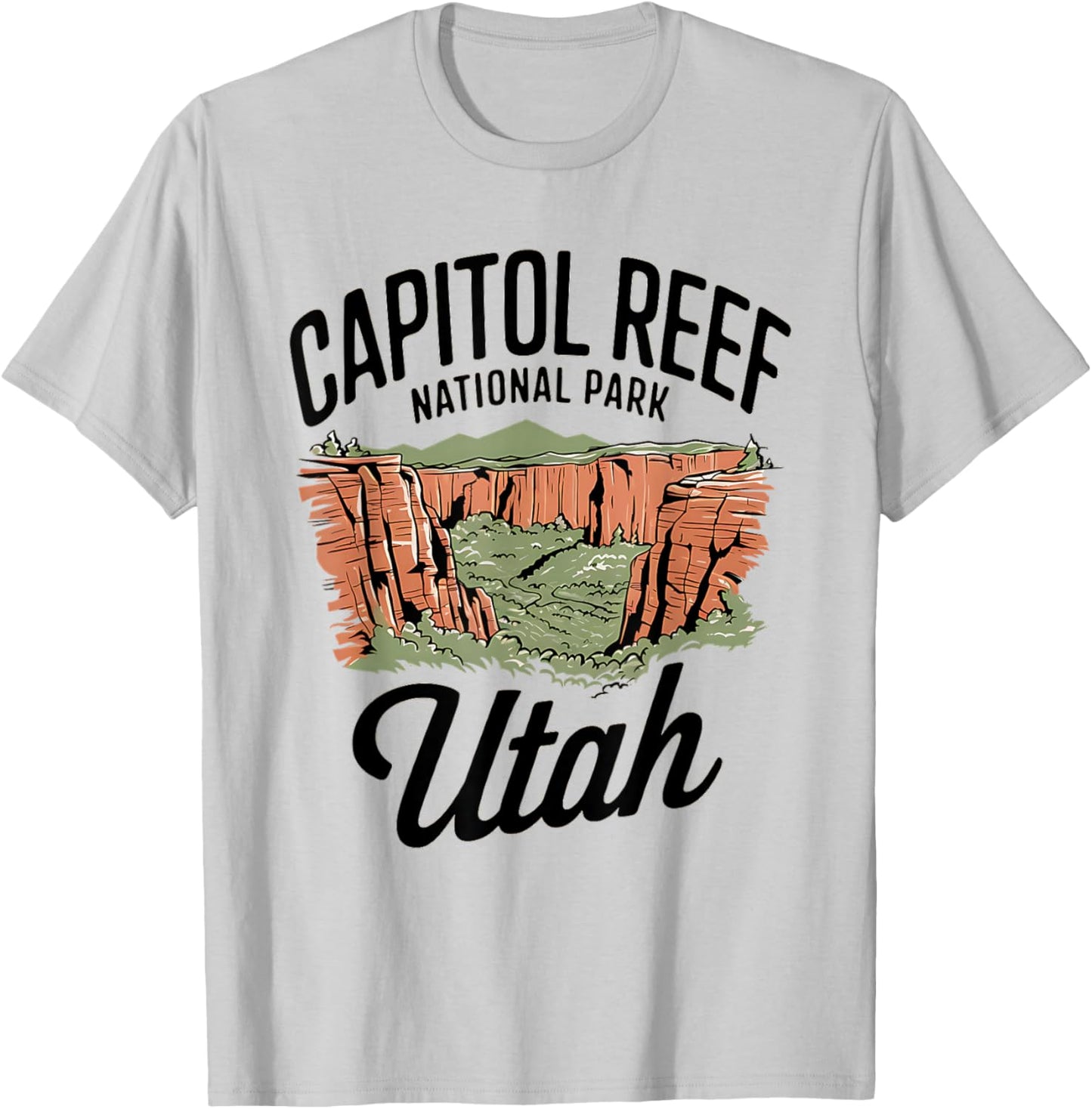 Stunning Utah Capitol Reef National Park T-Shirt - T-Shirt | Ash