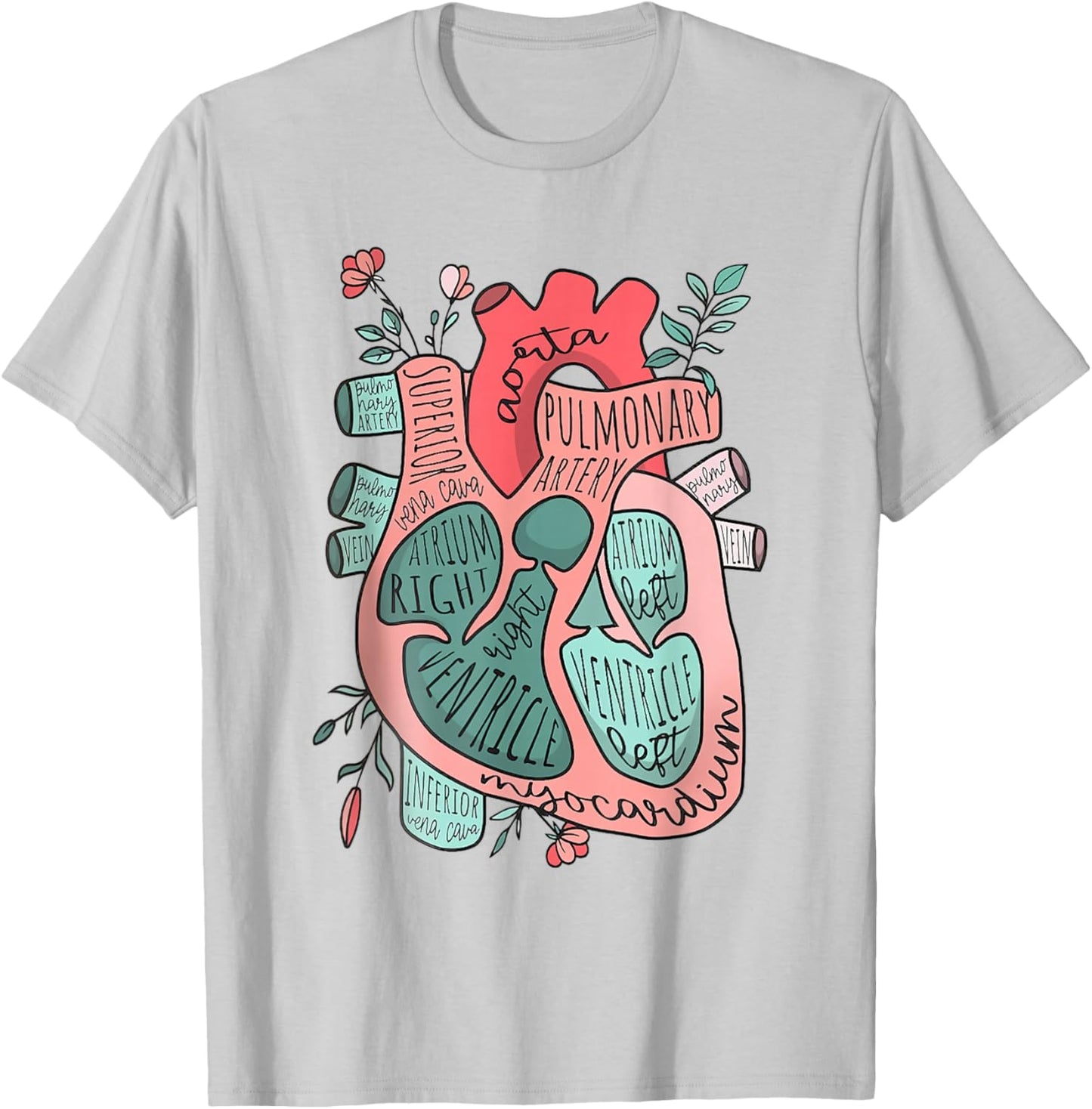 Anatomical Heart Cardiology ICU CVICU Nurse in the Making T-Shirt - T-Shirt | Ash