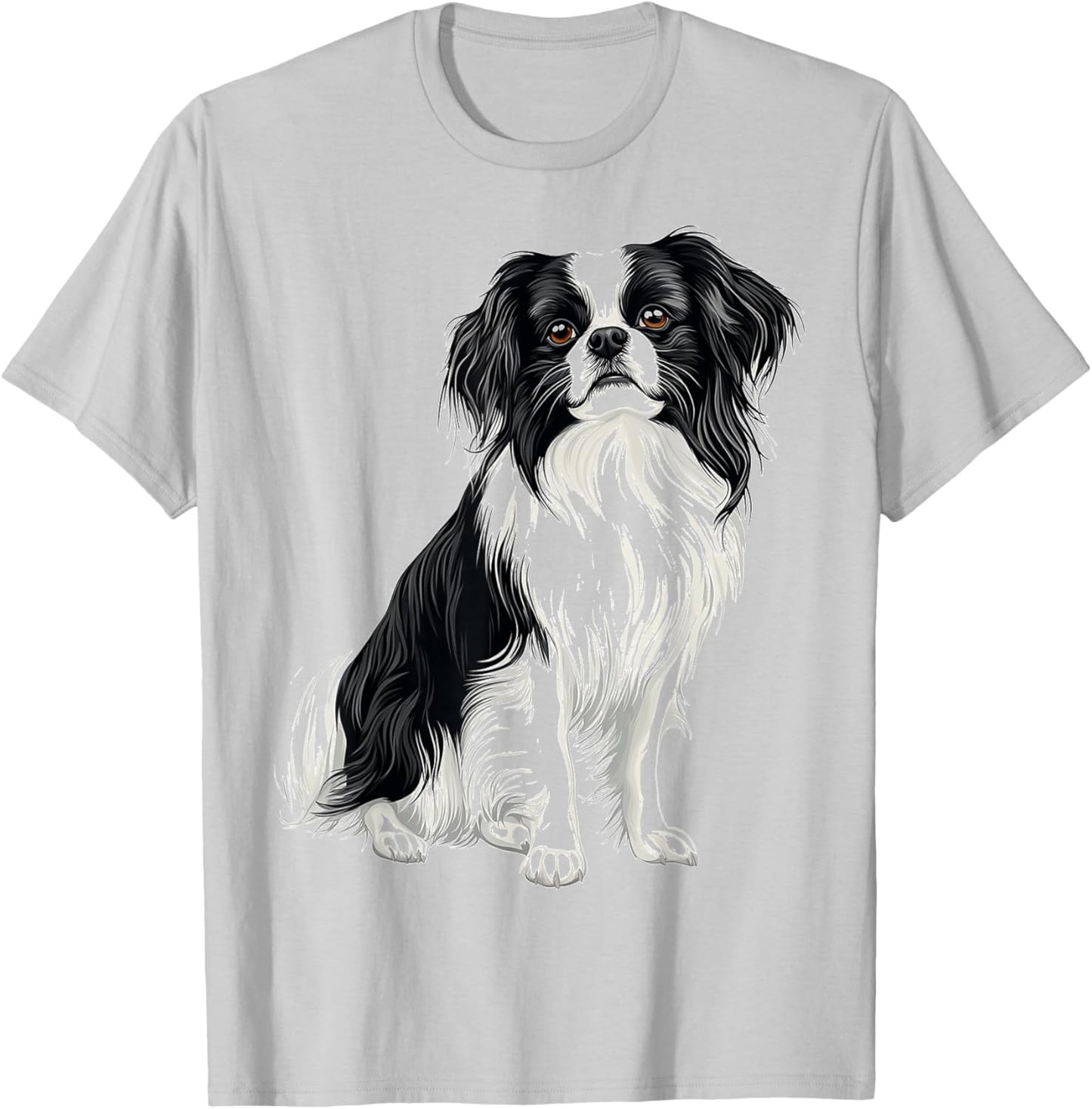 Japanese Chin Dog Graphic Pet Art Japanese Chin Women Kids T-Shirt - T-Shirt | Ash