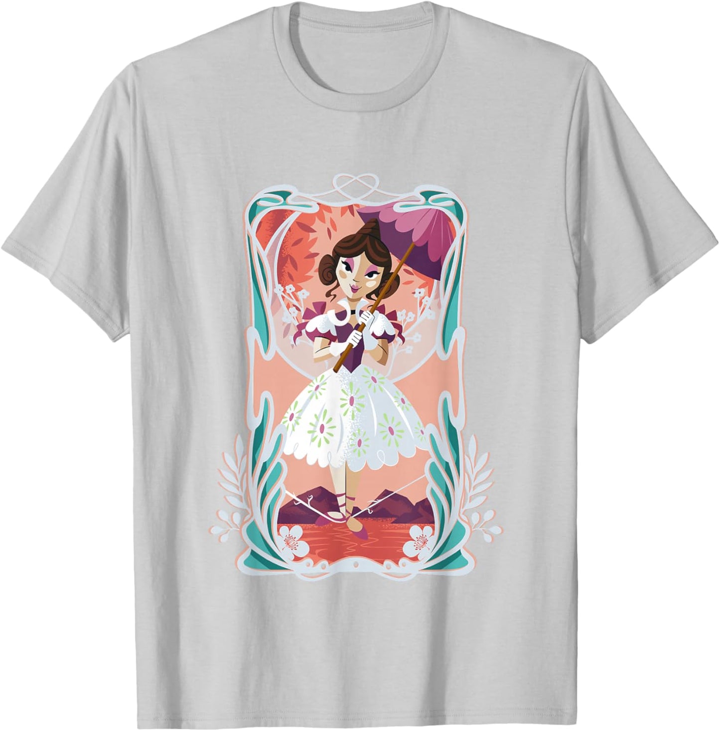 The Haunted Mansion Cute Sally Slater Tightrope Walker Frame T-Shirt - T-Shirt | Ash
