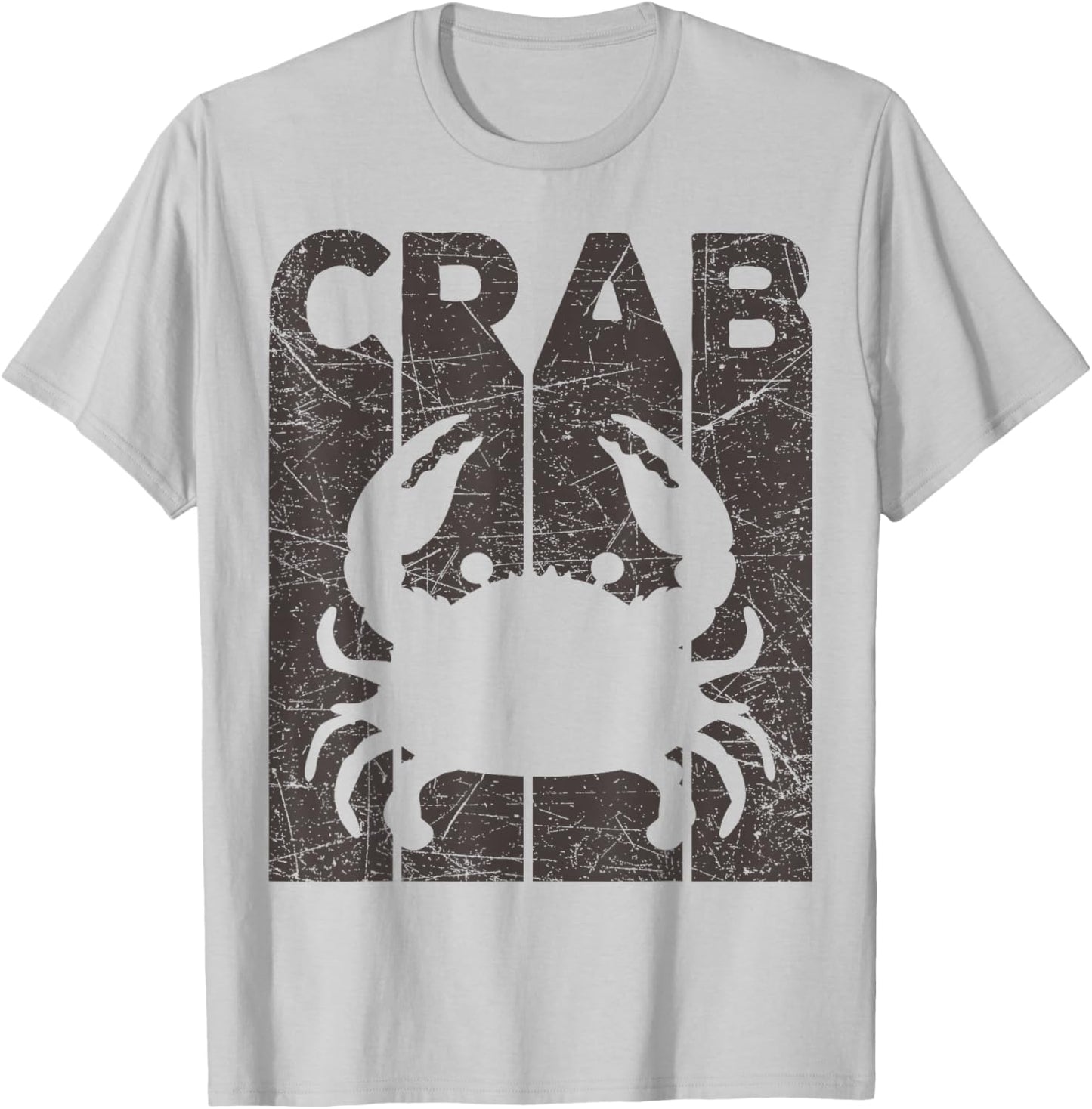 Crab Vintage Seafood Lover Crab Fishing Retro Crabbing T-Shirt - T-Shirt | Ash