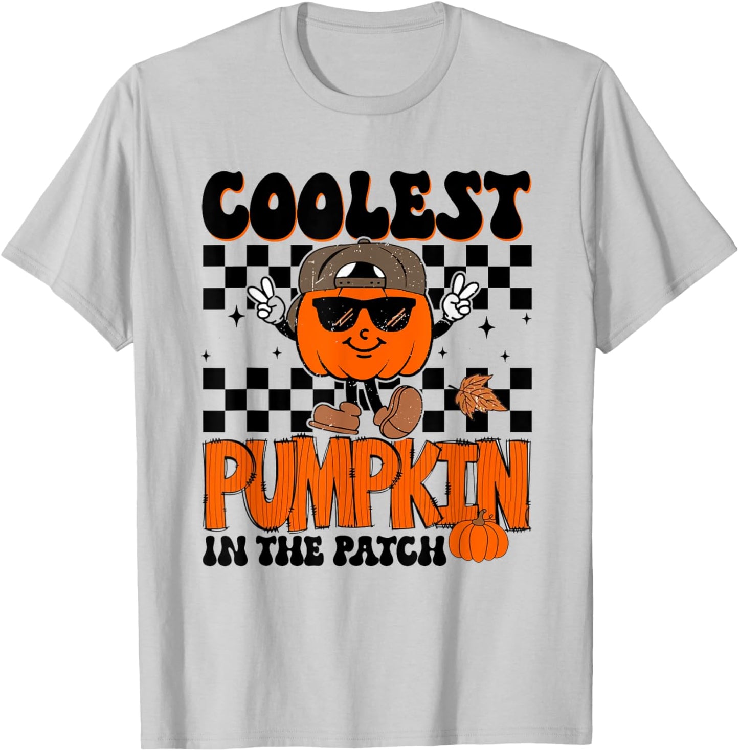 Coolest Pumpkin In The Patch Halloween Boys Girls Kids Gift T-Shirt - T-Shirt | Ash